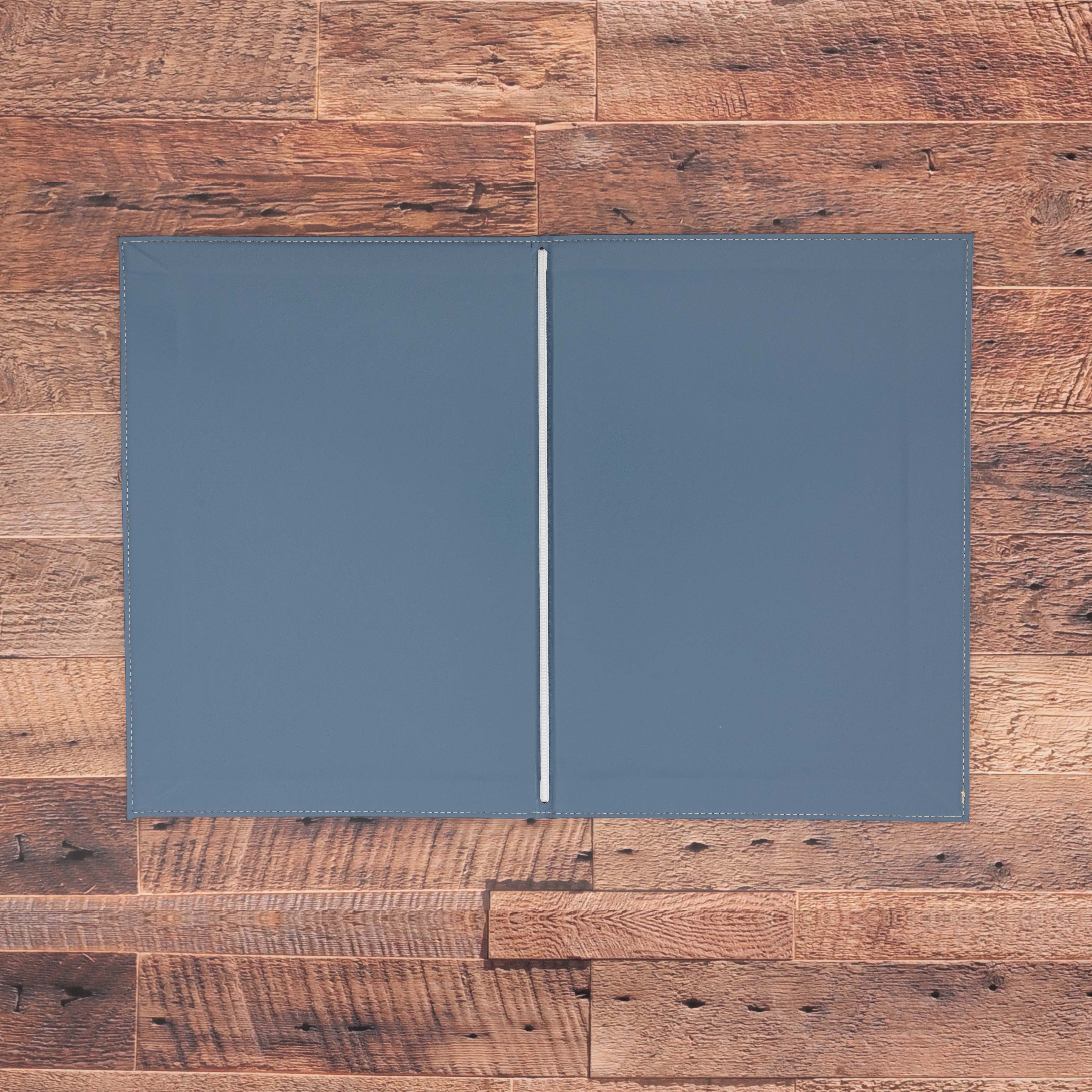 Porta menu A4 rigido con elastico personalizzabile in similpelle