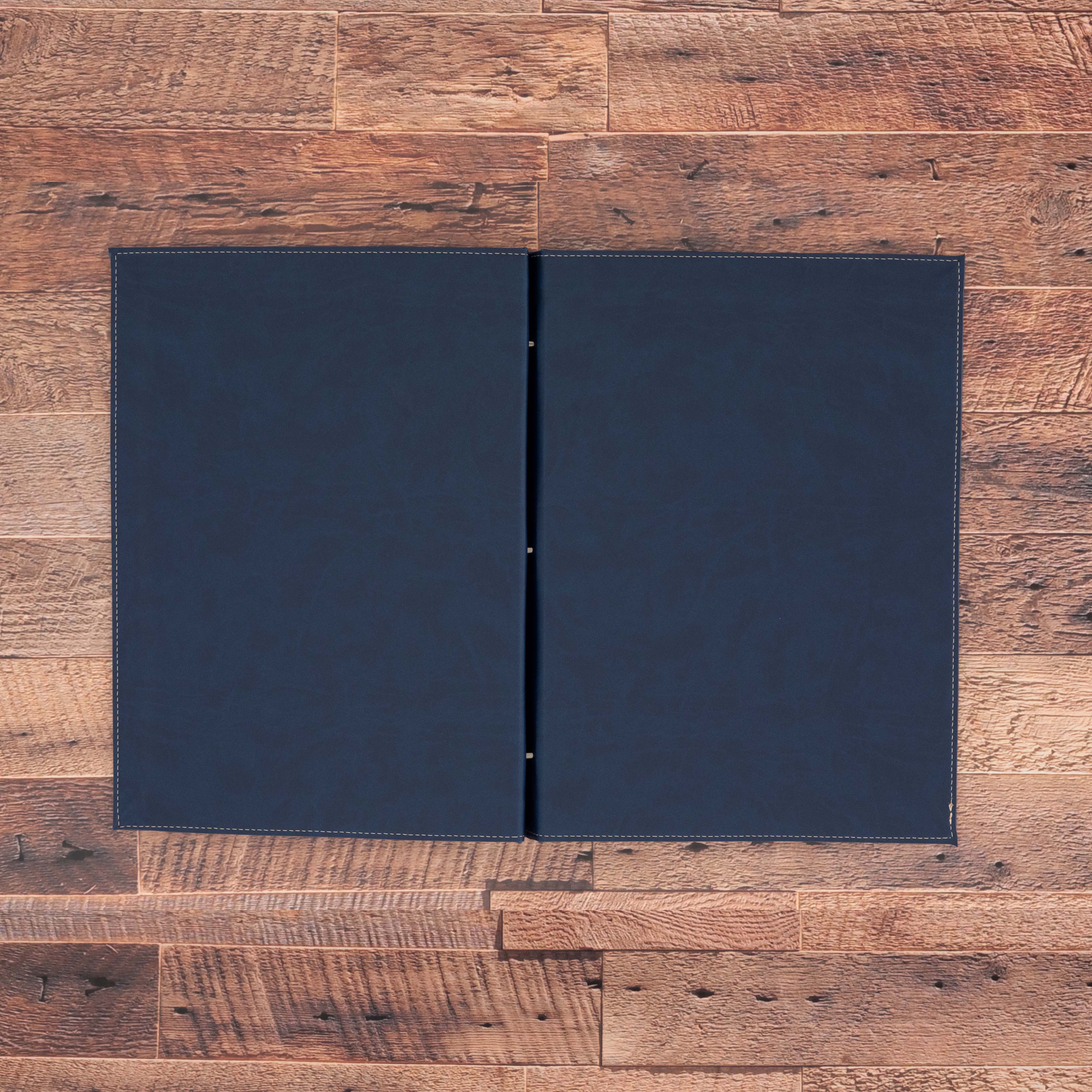Porte menu personnalisable en simili cuir