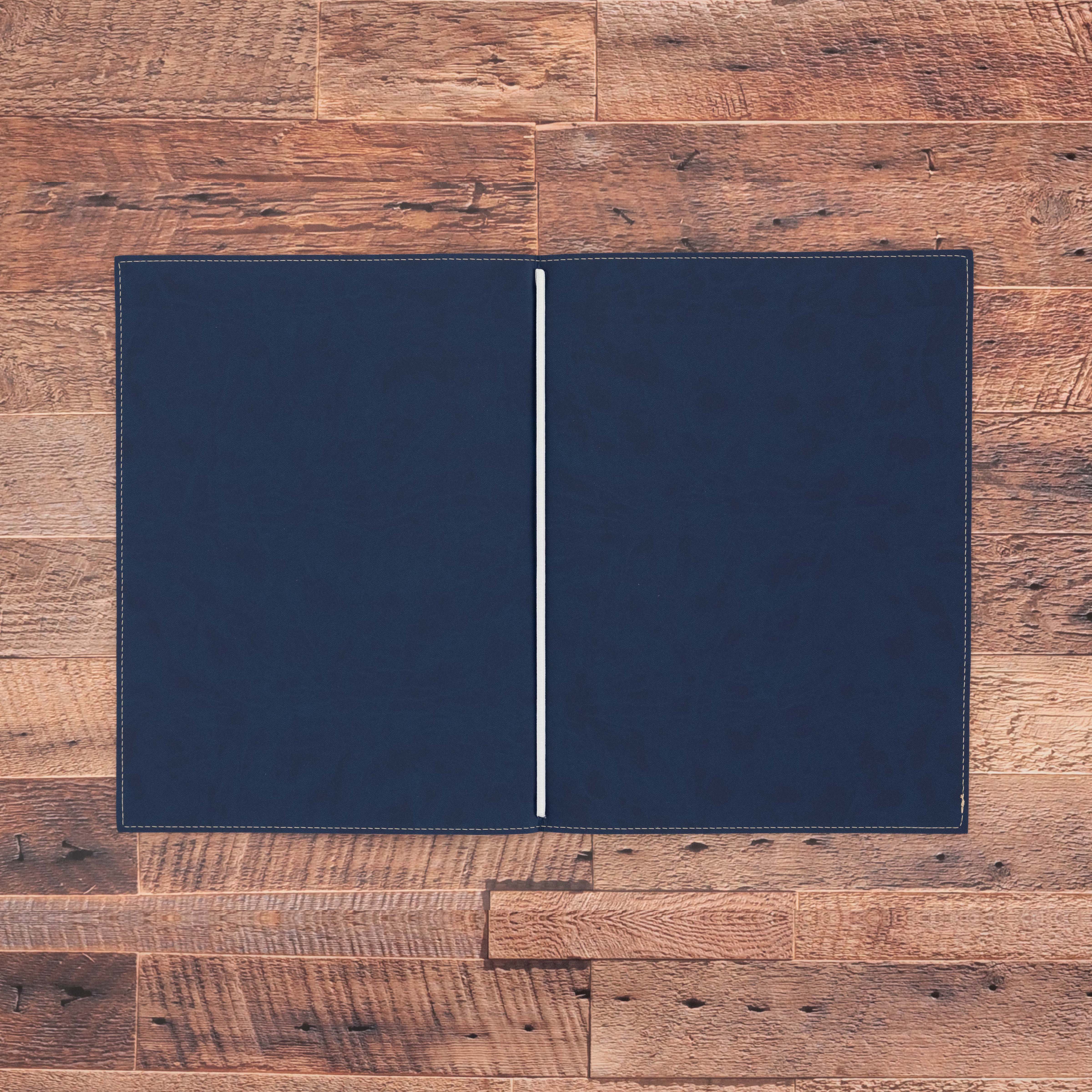 Porte menu personnalisable en simili cuir