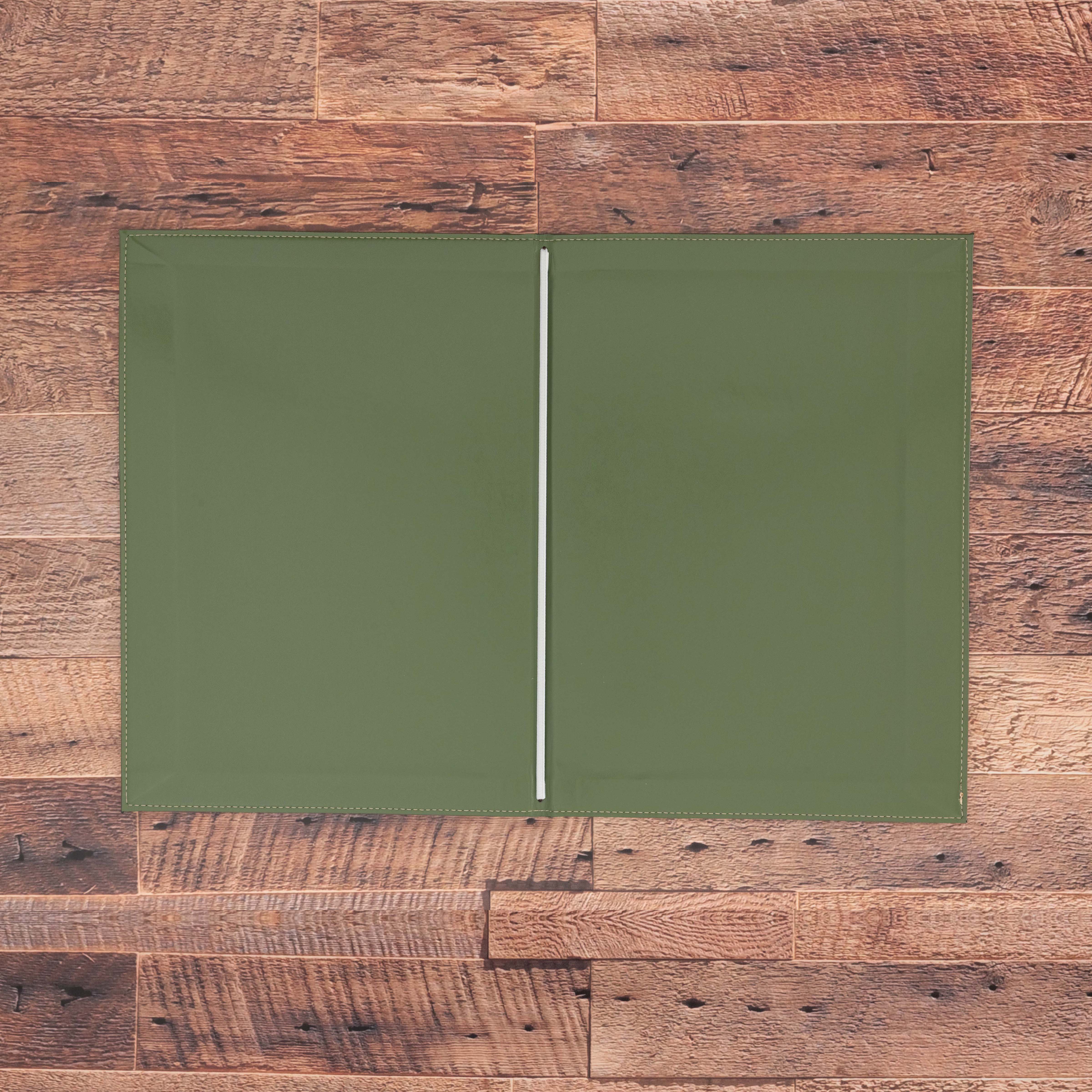 Porta menu A4 rigido con elastico personalizzabile in similpelle