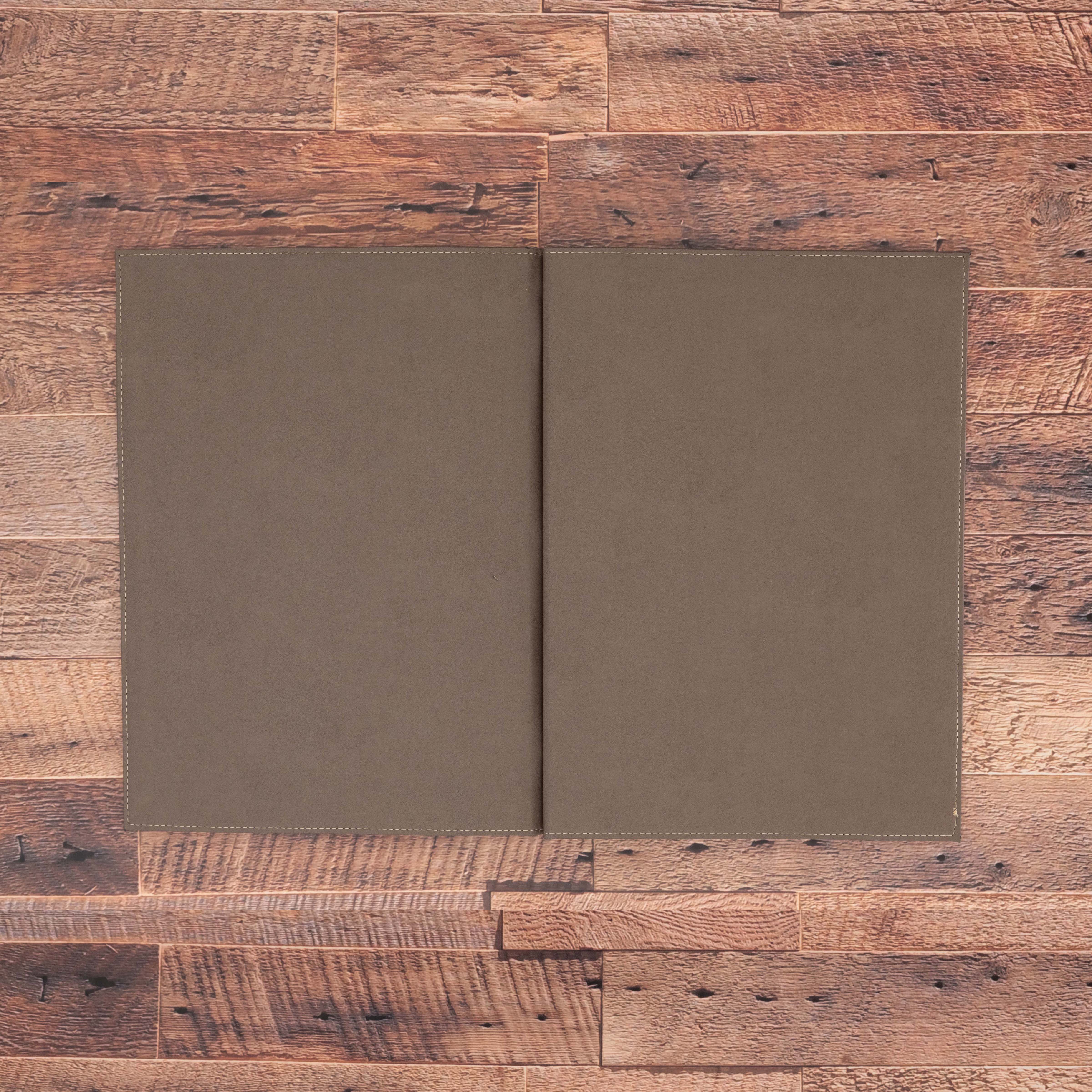 Porte menu personnalisable en simili cuir