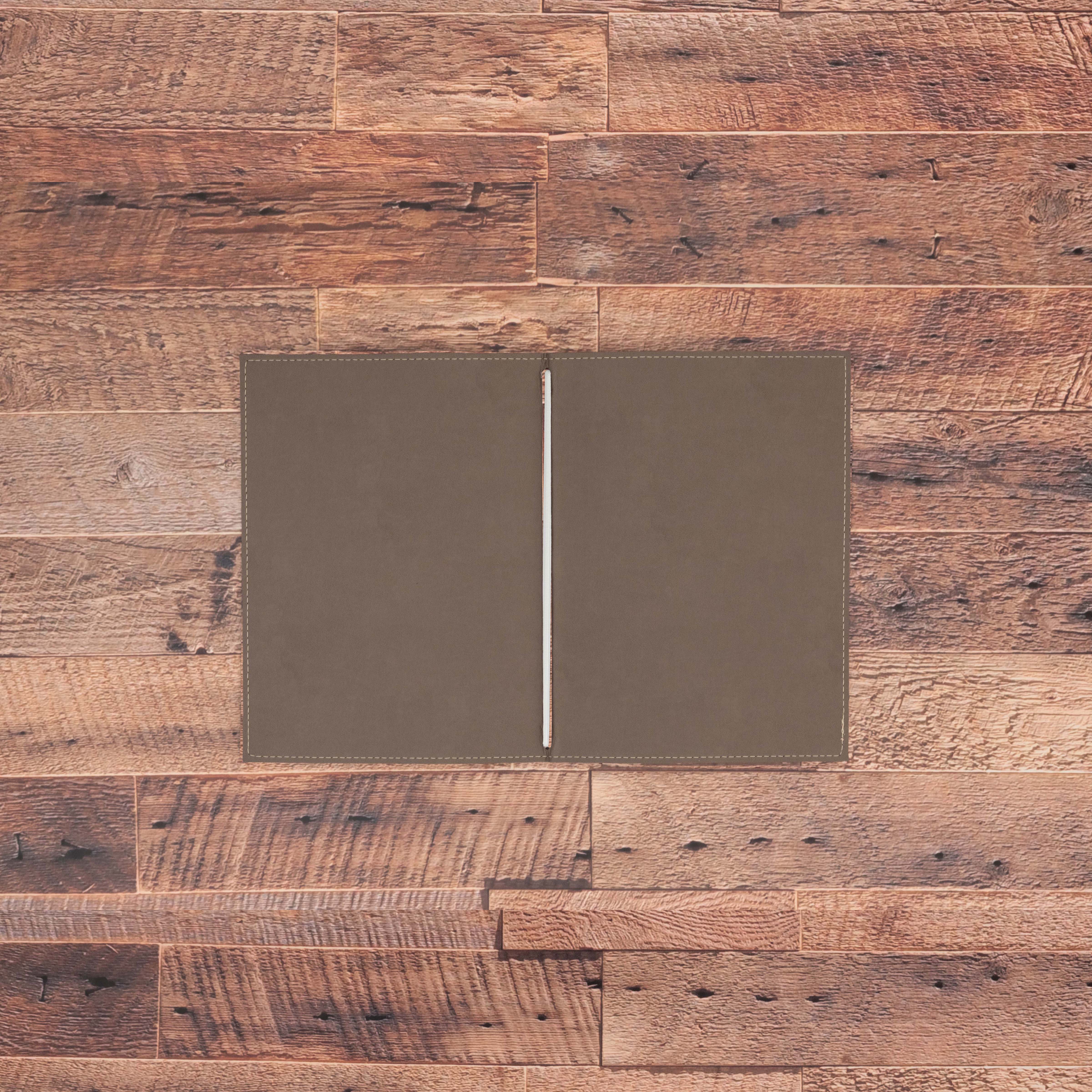 Porte menu personnalisable en simili cuir