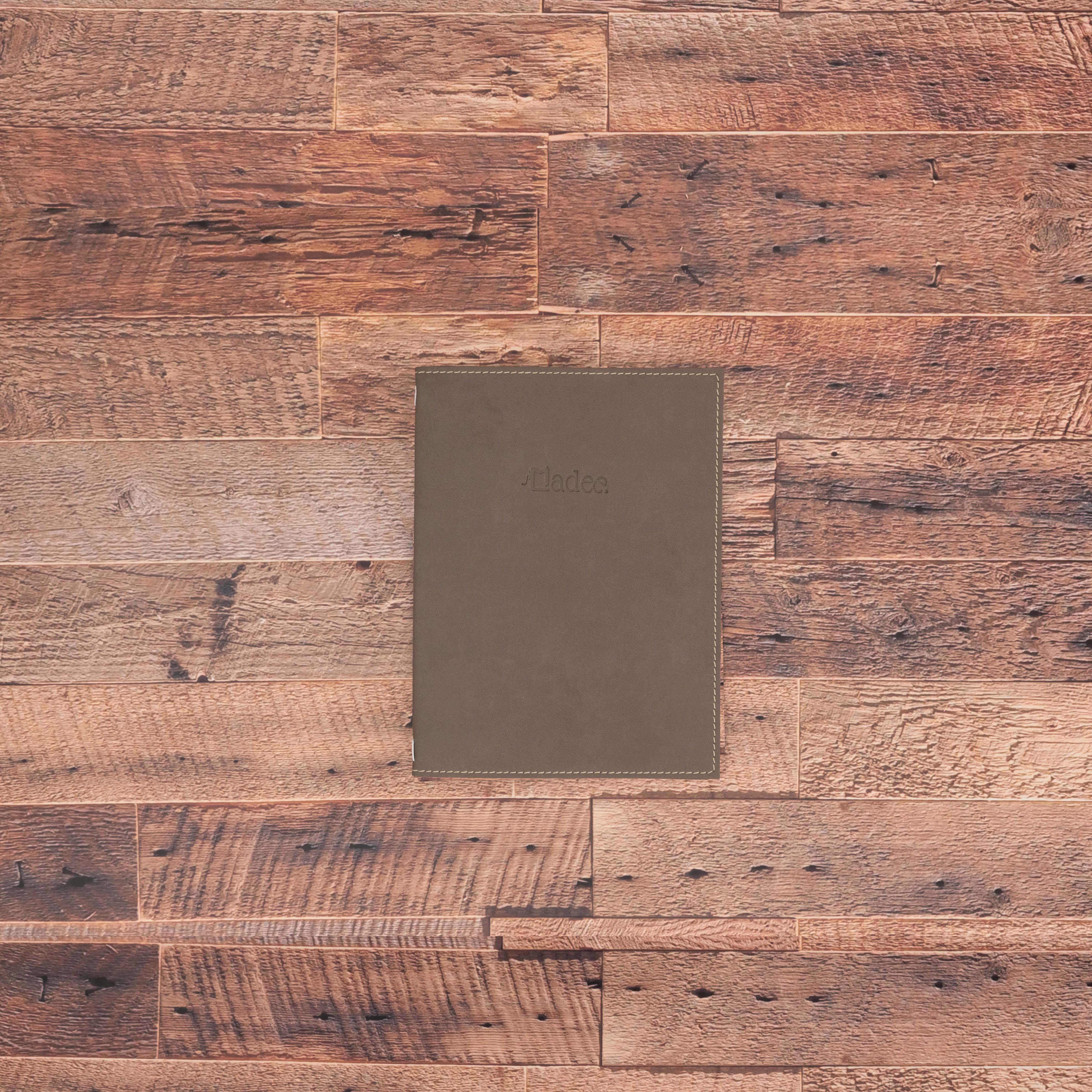 Porte menu personnalisable en simili cuir