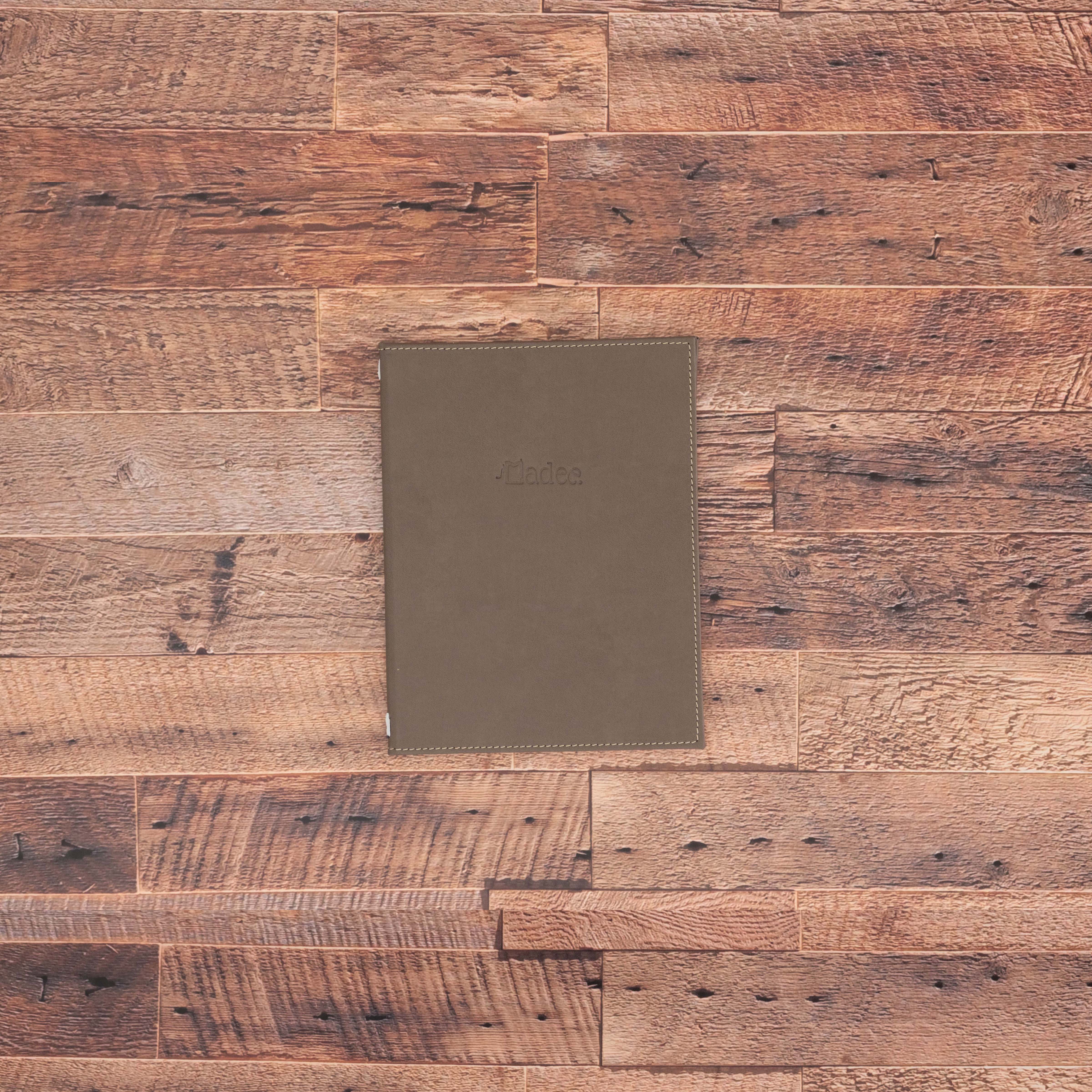 Porte menu personnalisable en simili cuir