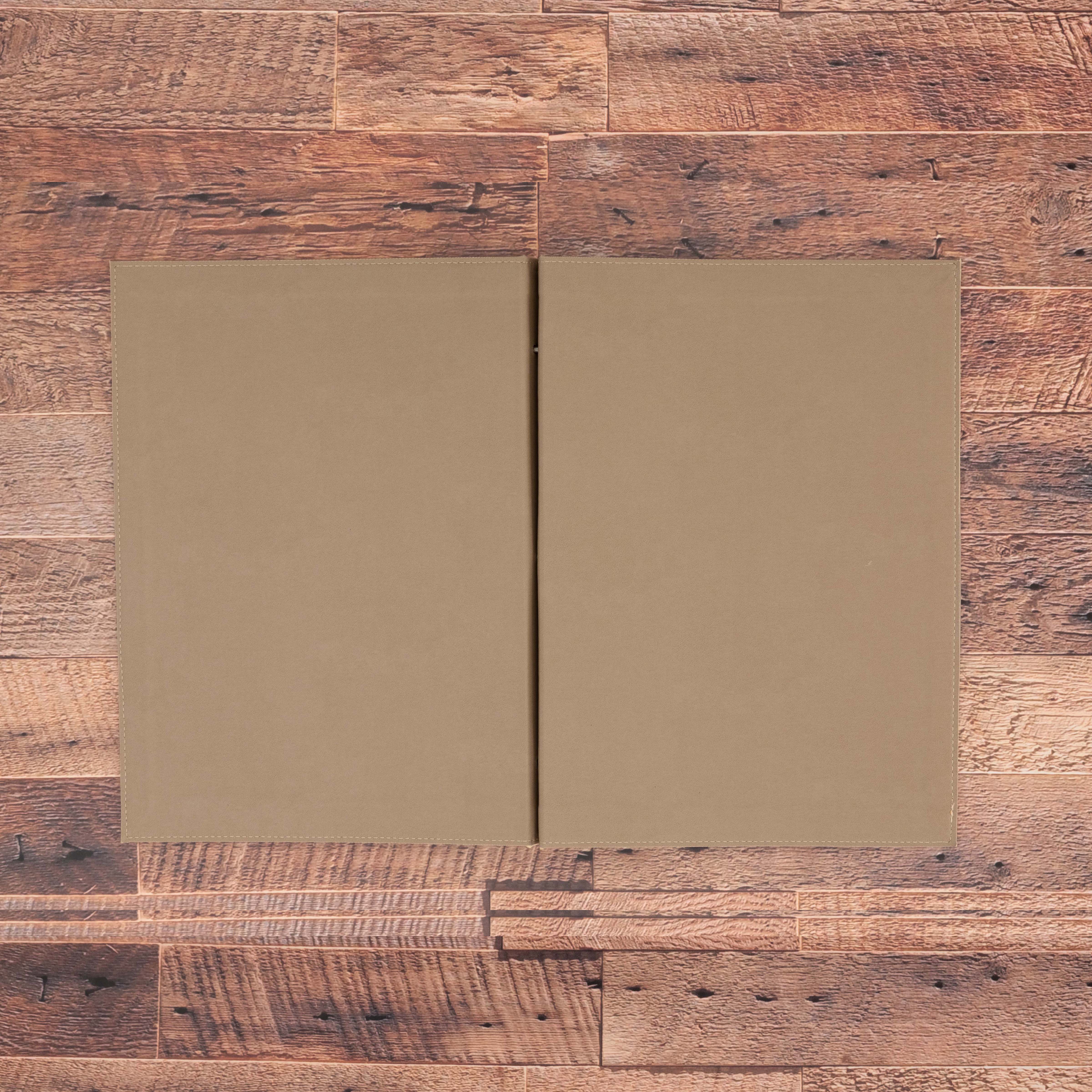 Porte menu personnalisable en simili cuir
