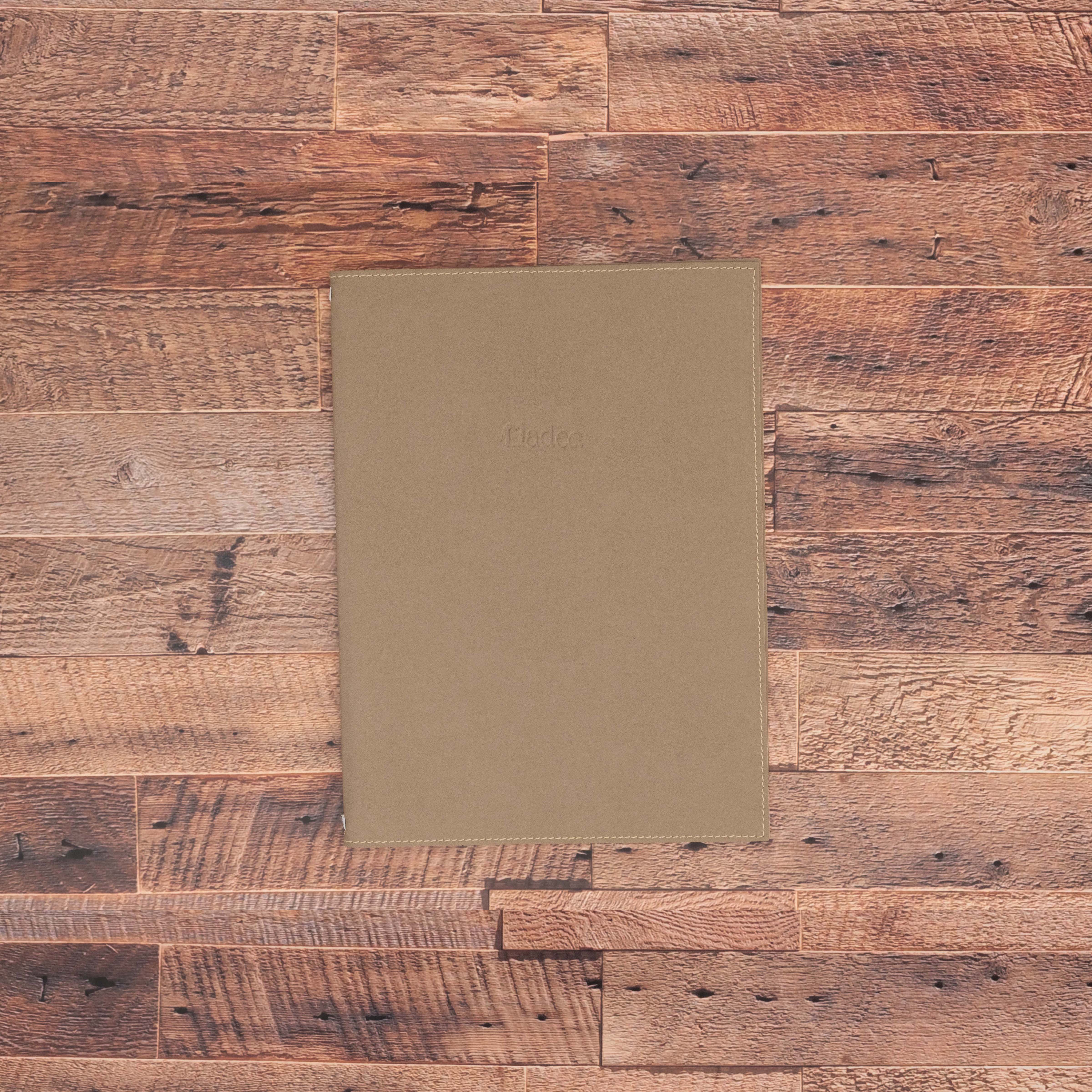 Porte menu personnalisable en simili cuir