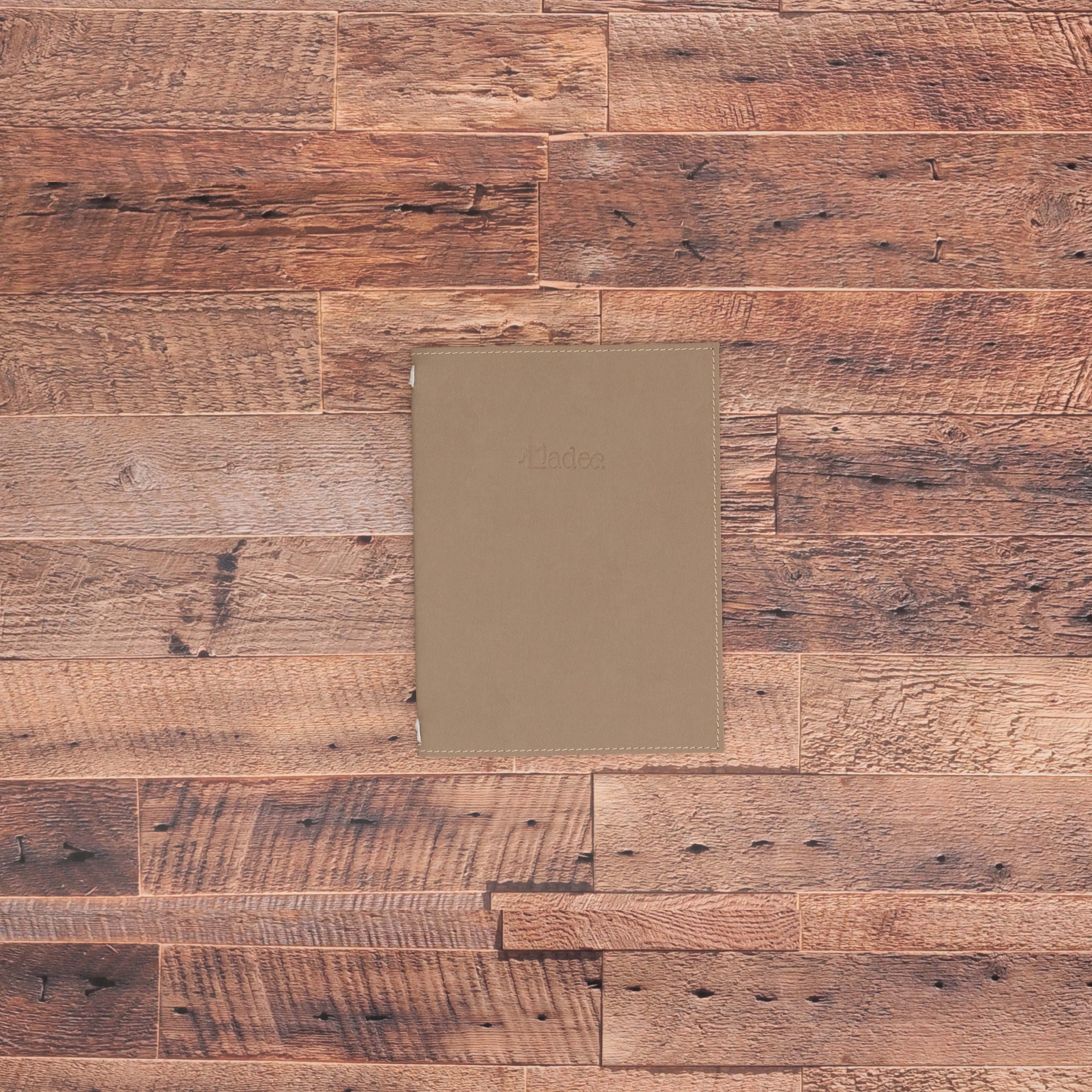 Porte menu personnalisable en simili cuir