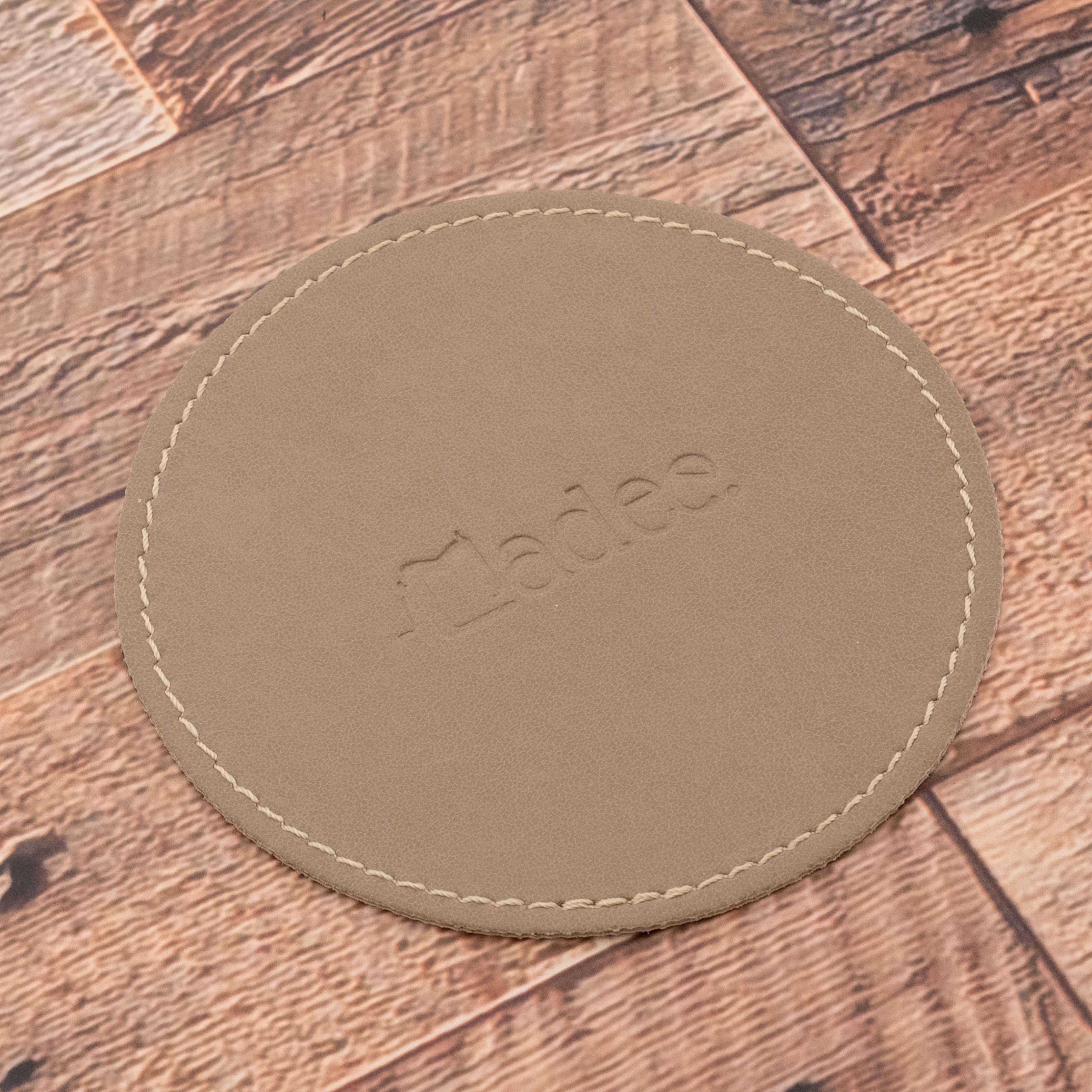 Sottobicchiere personalizzabile in similpelle