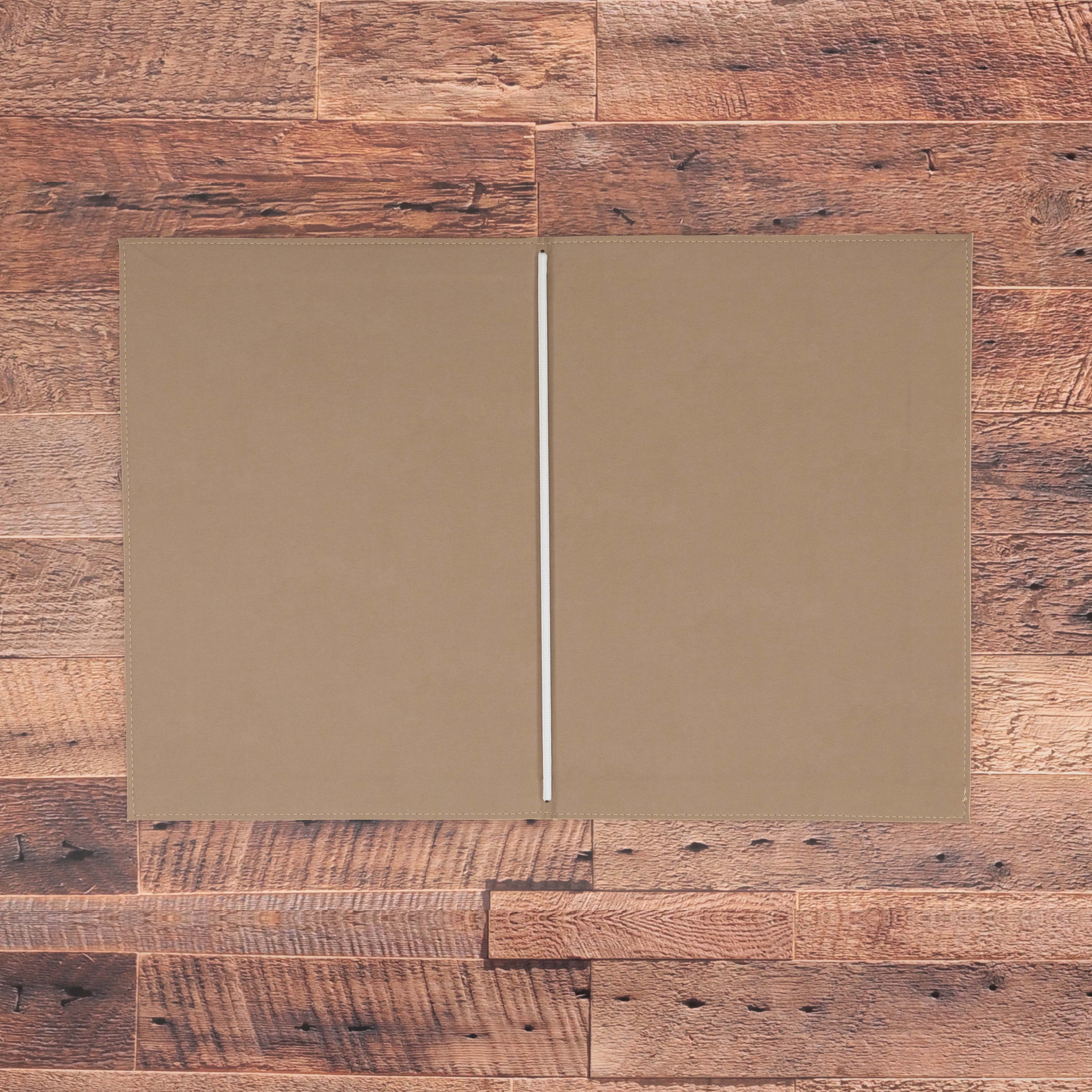 Porta menu A4 rigido con elastico personalizzabile in similpelle