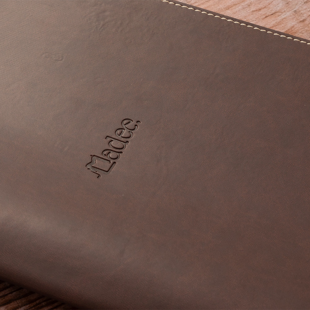 Porta menu morbido con elastico personalizzabile in similpelle