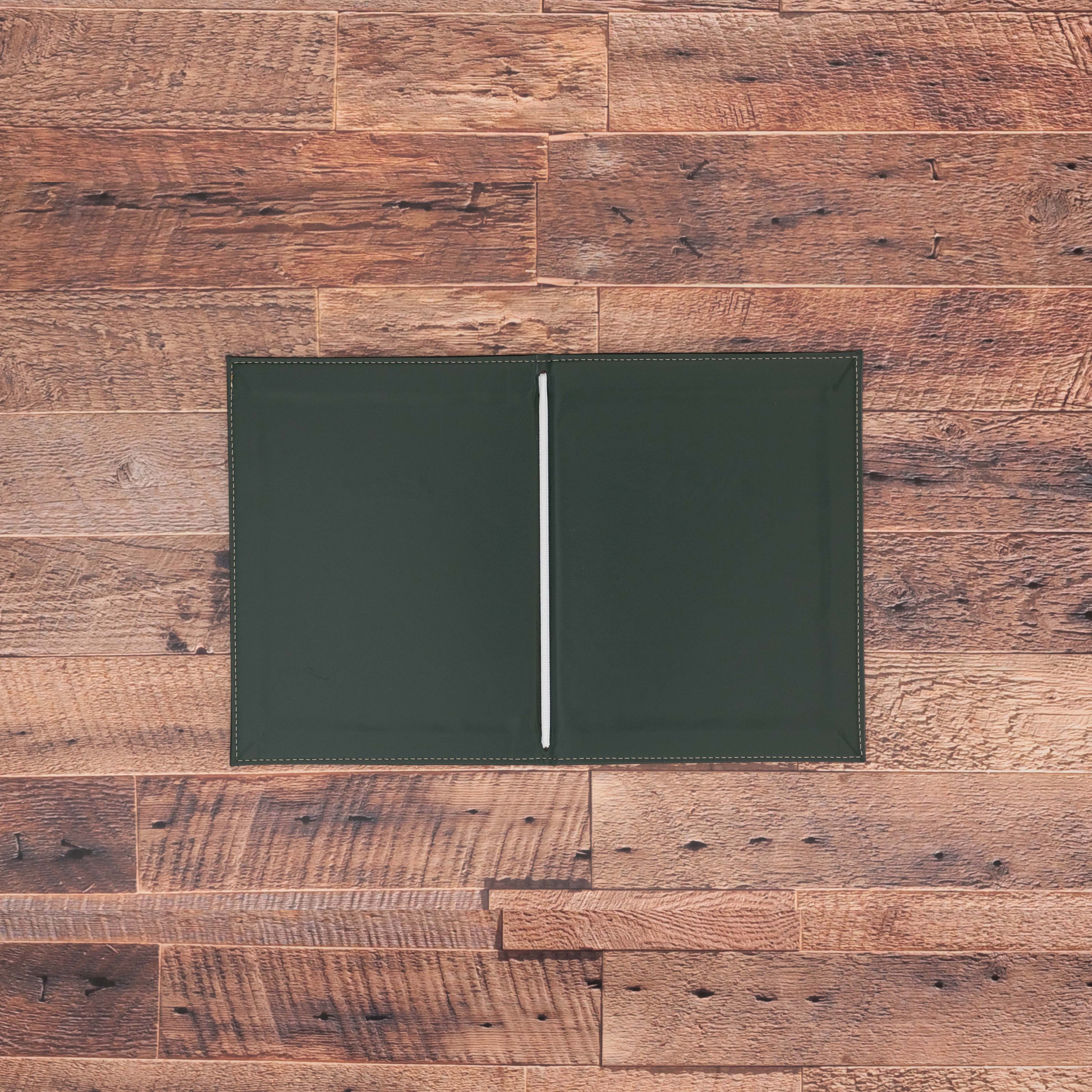 Porte menu personnalisable en simili cuir