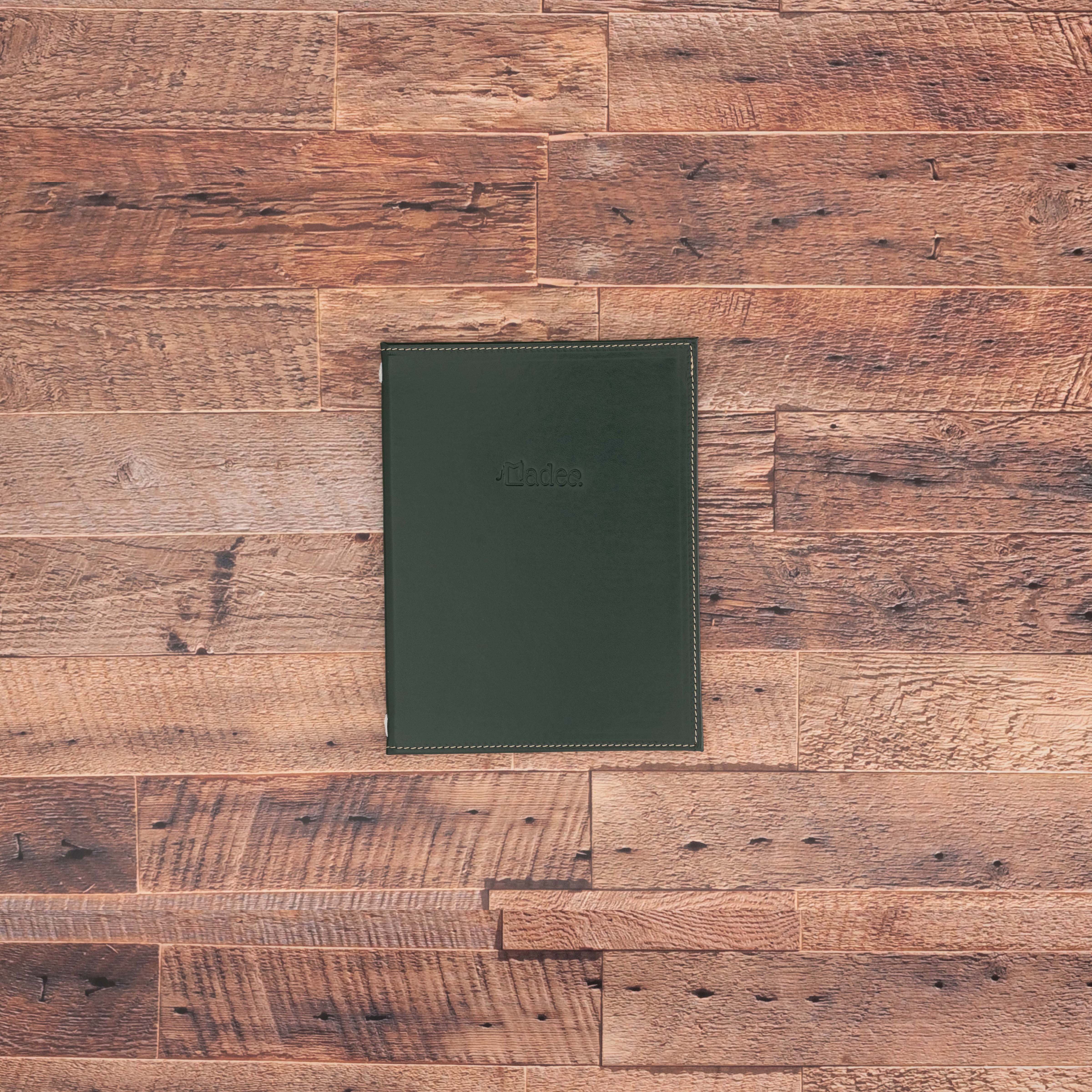 Porte menu personnalisable en simili cuir