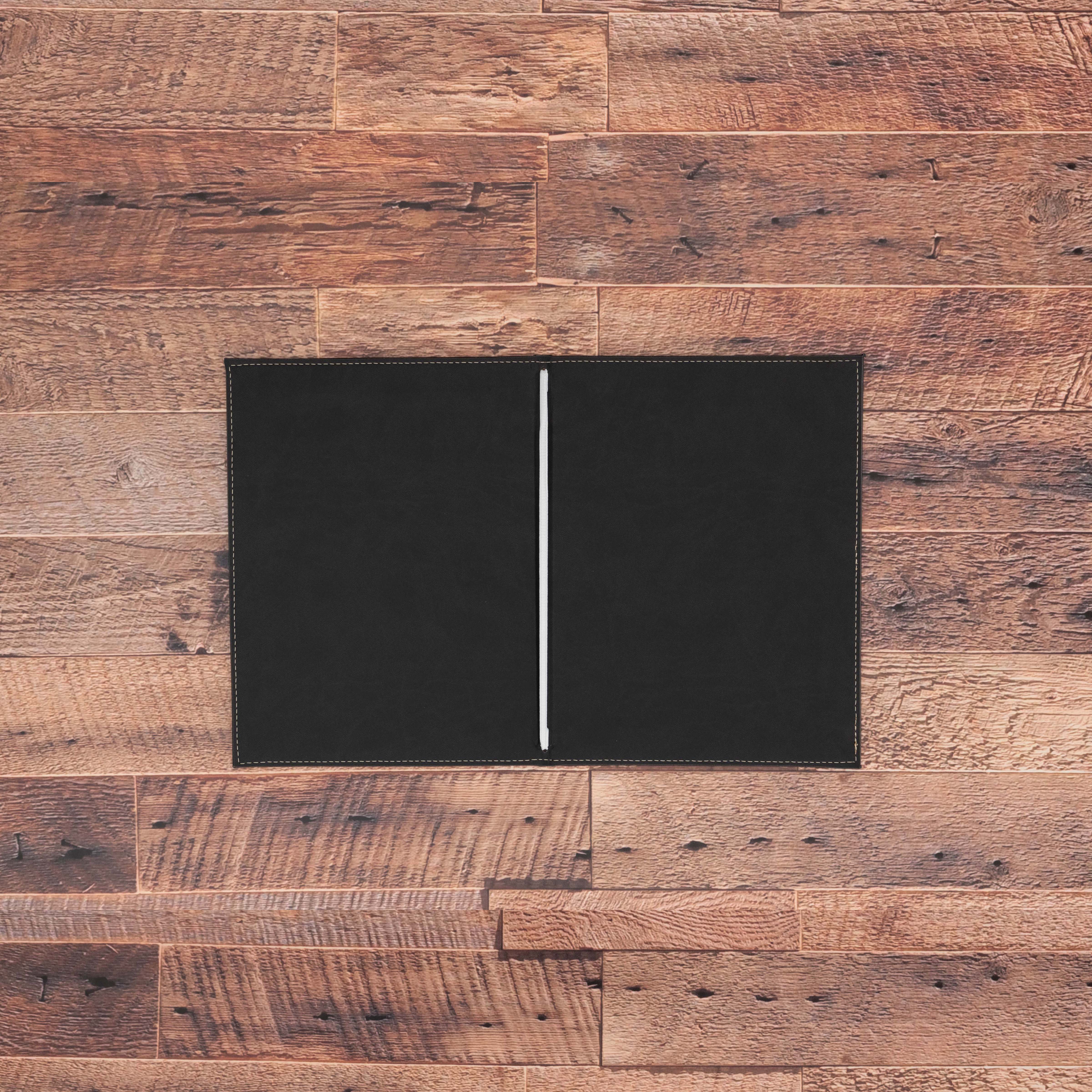 Porte menu personnalisable en simili cuir