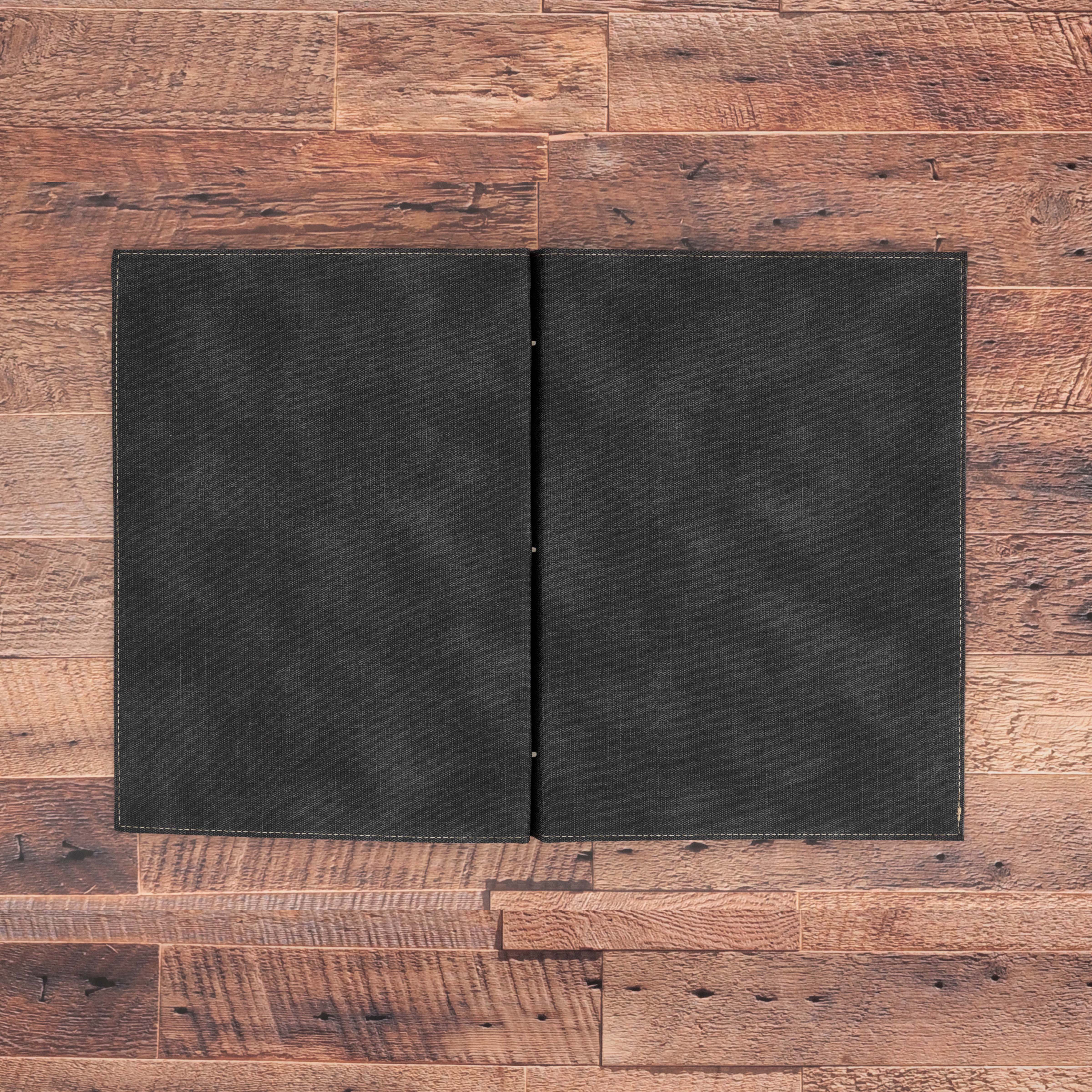 Porte menu personnalisable en simili cuir