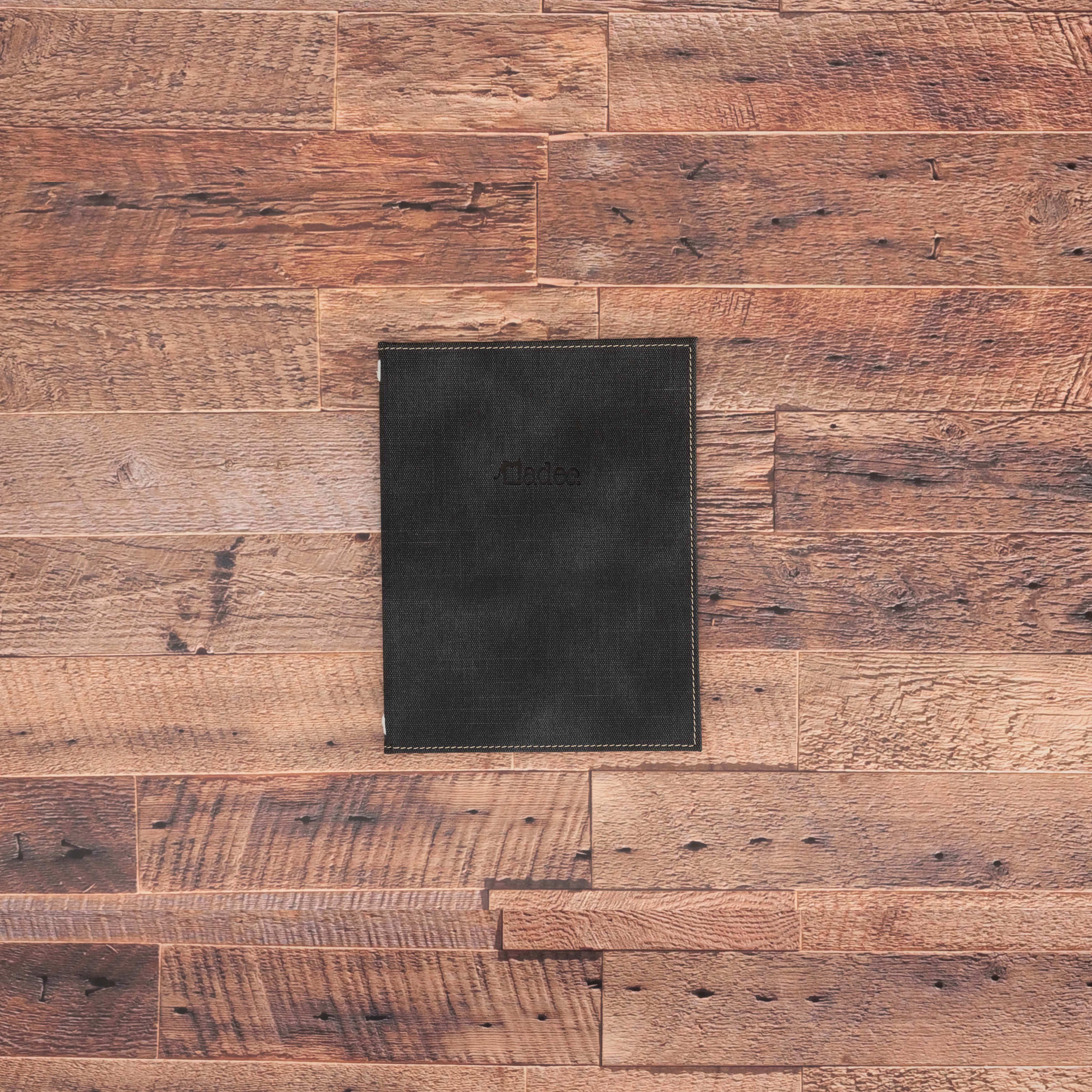 Porte menu personnalisable en simili cuir