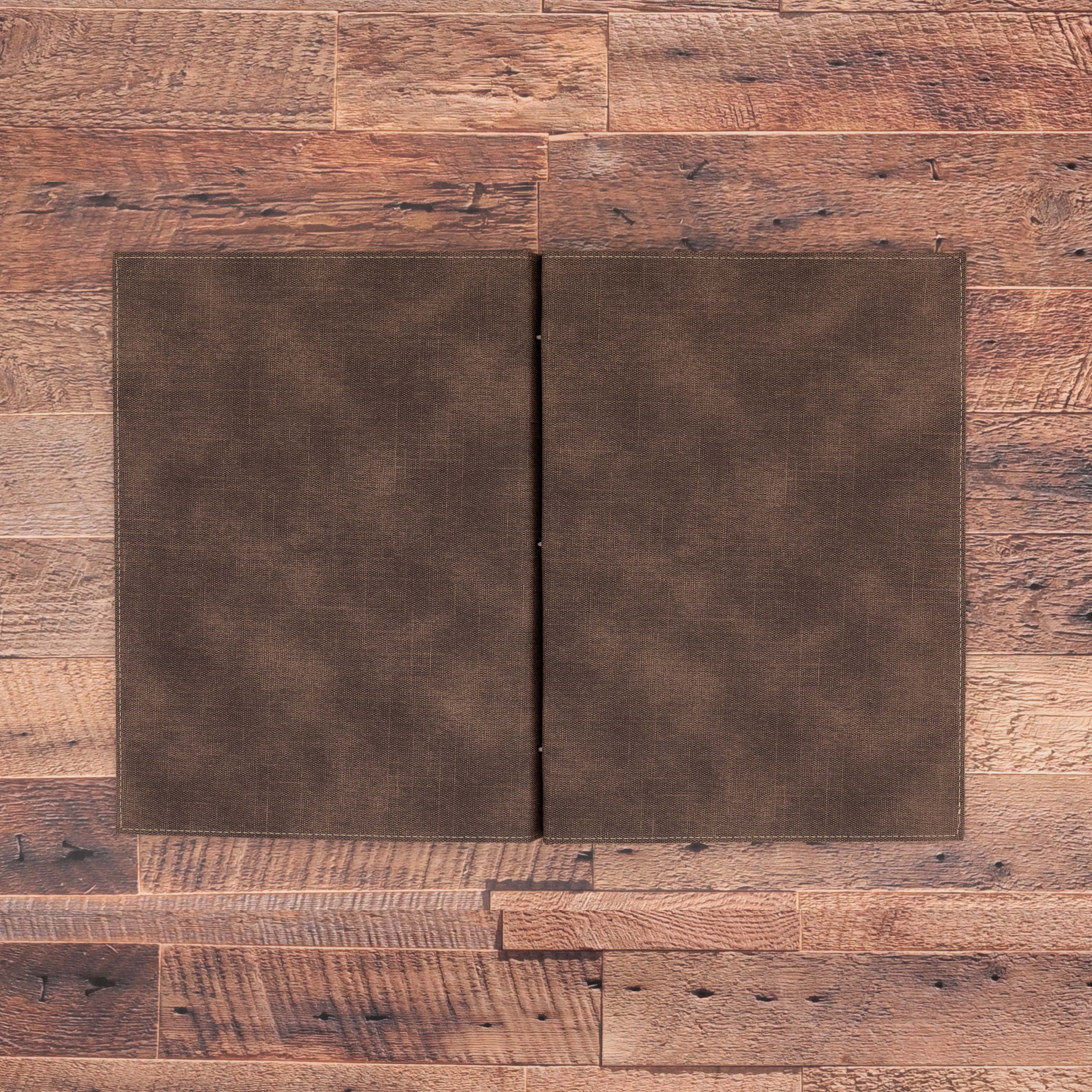 Porte menu personnalisable en simili cuir