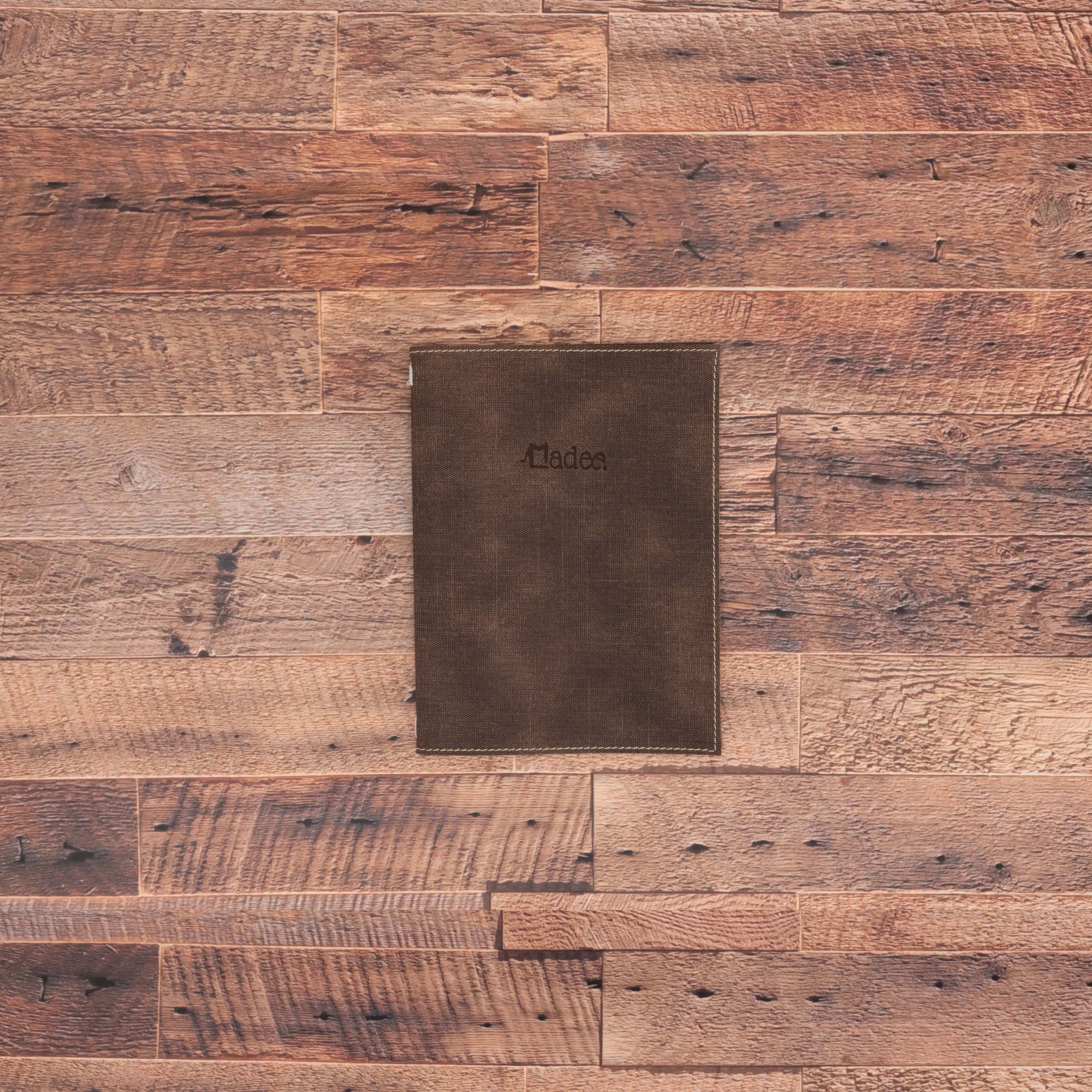 Porte menu personnalisable en simili cuir