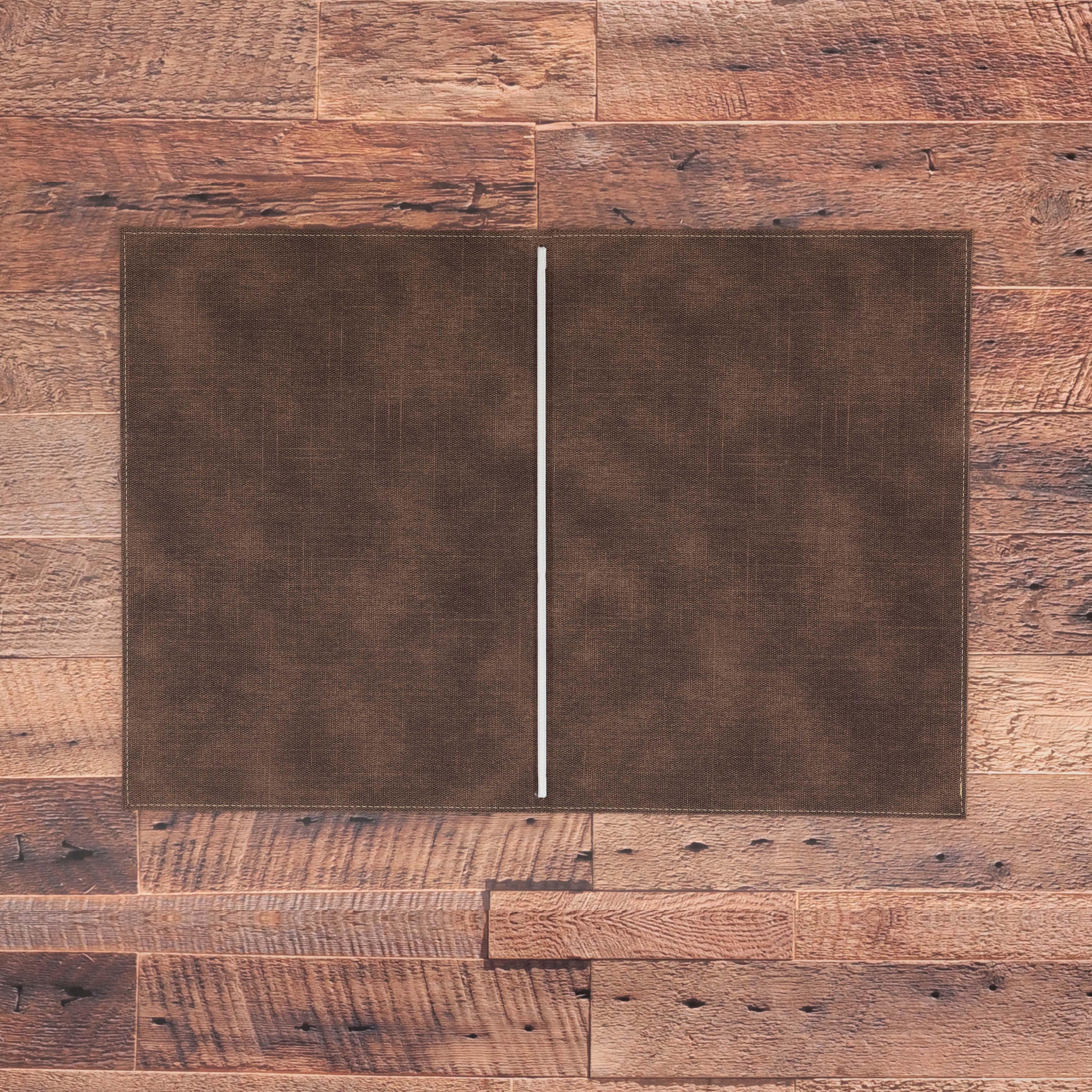 Porta menu A4 rigido con elastico personalizzabile in similpelle