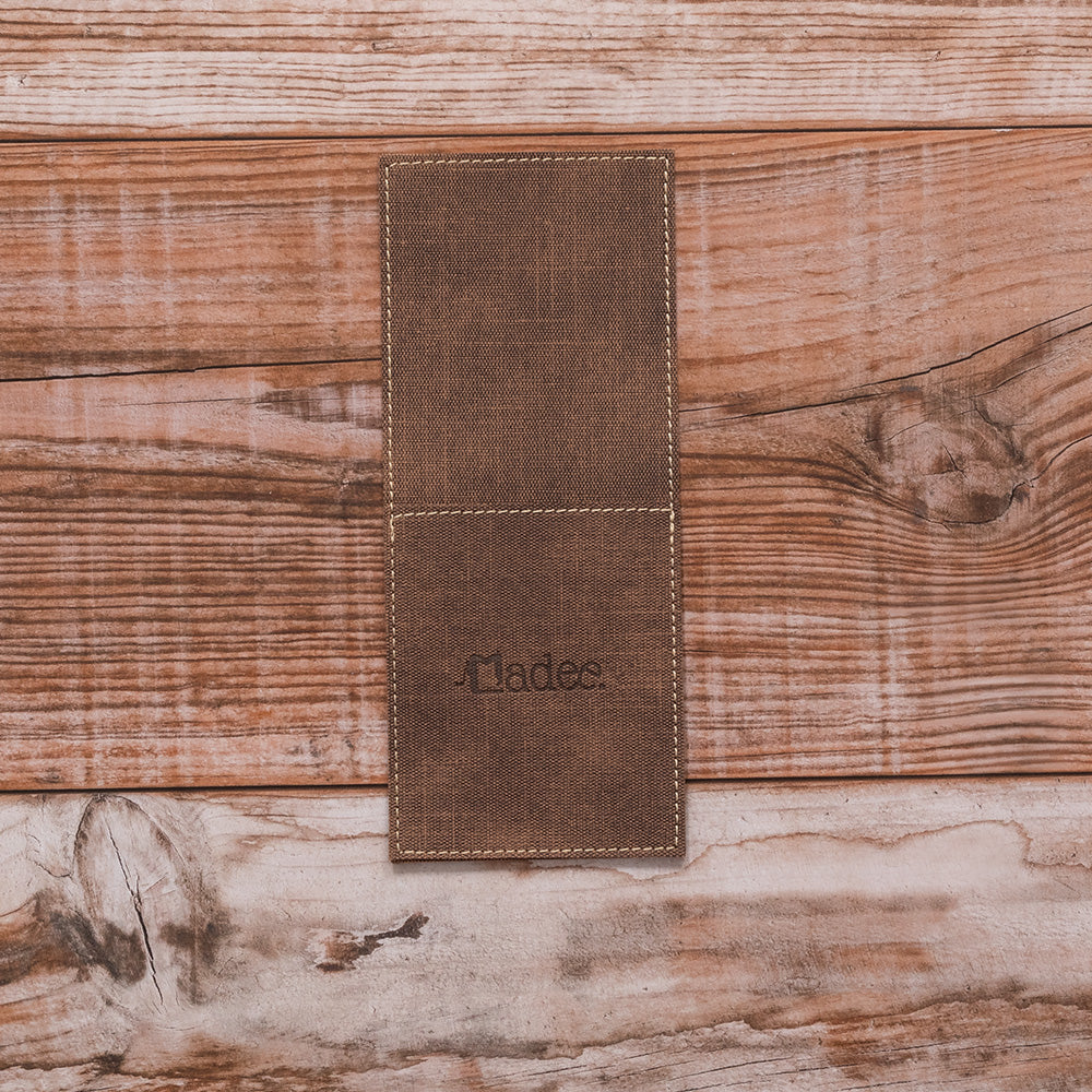 Porta posate personalizzabile in similpelle