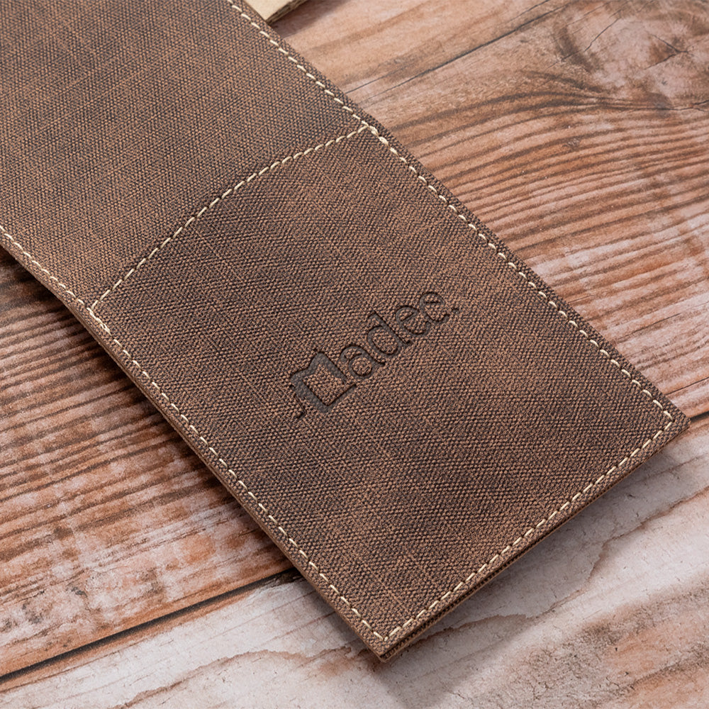 Porta posate personalizzabile in similpelle