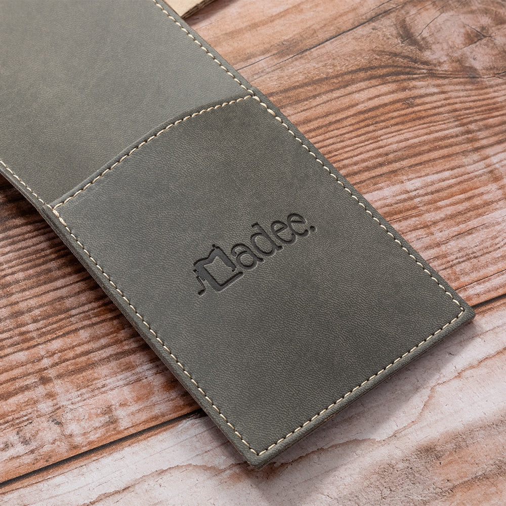 Porta posate personalizzabile in similpelle