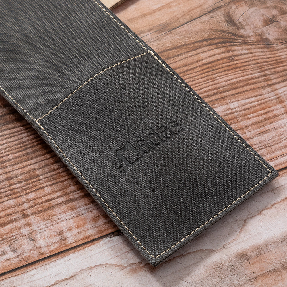 Porta posate personalizzabile in similpelle