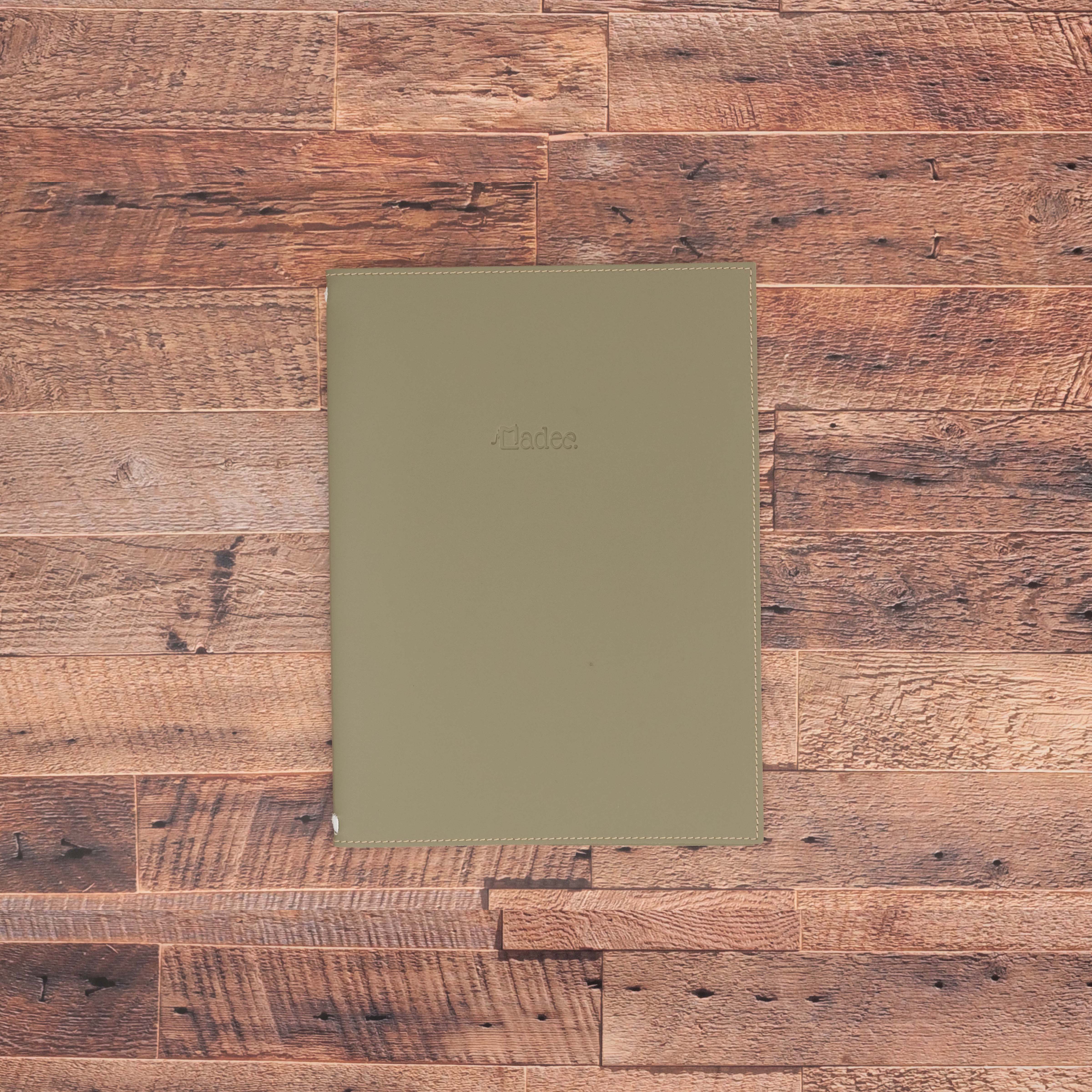Porte menu personnalisable en simili cuir