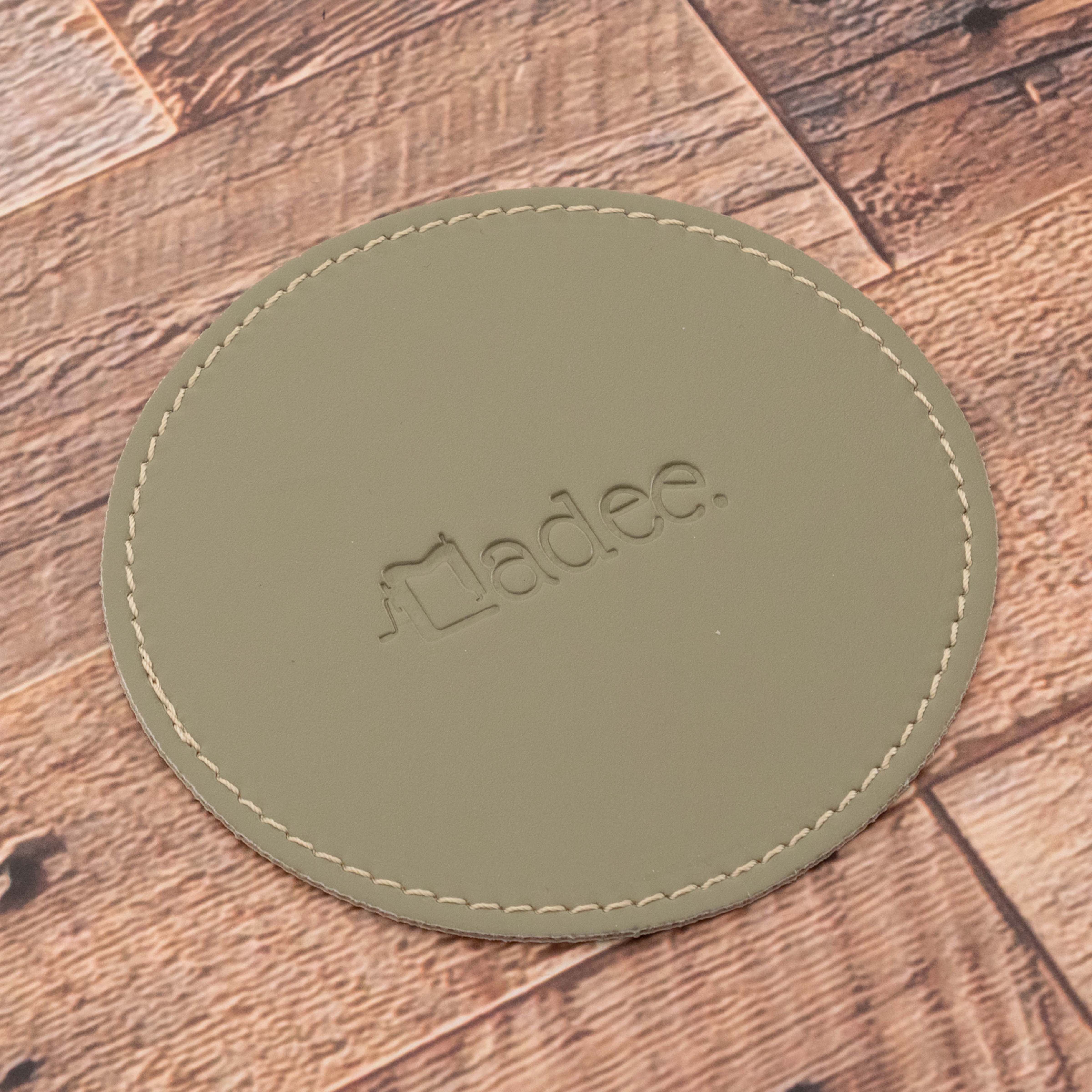 Sottobicchiere personalizzabile in similpelle