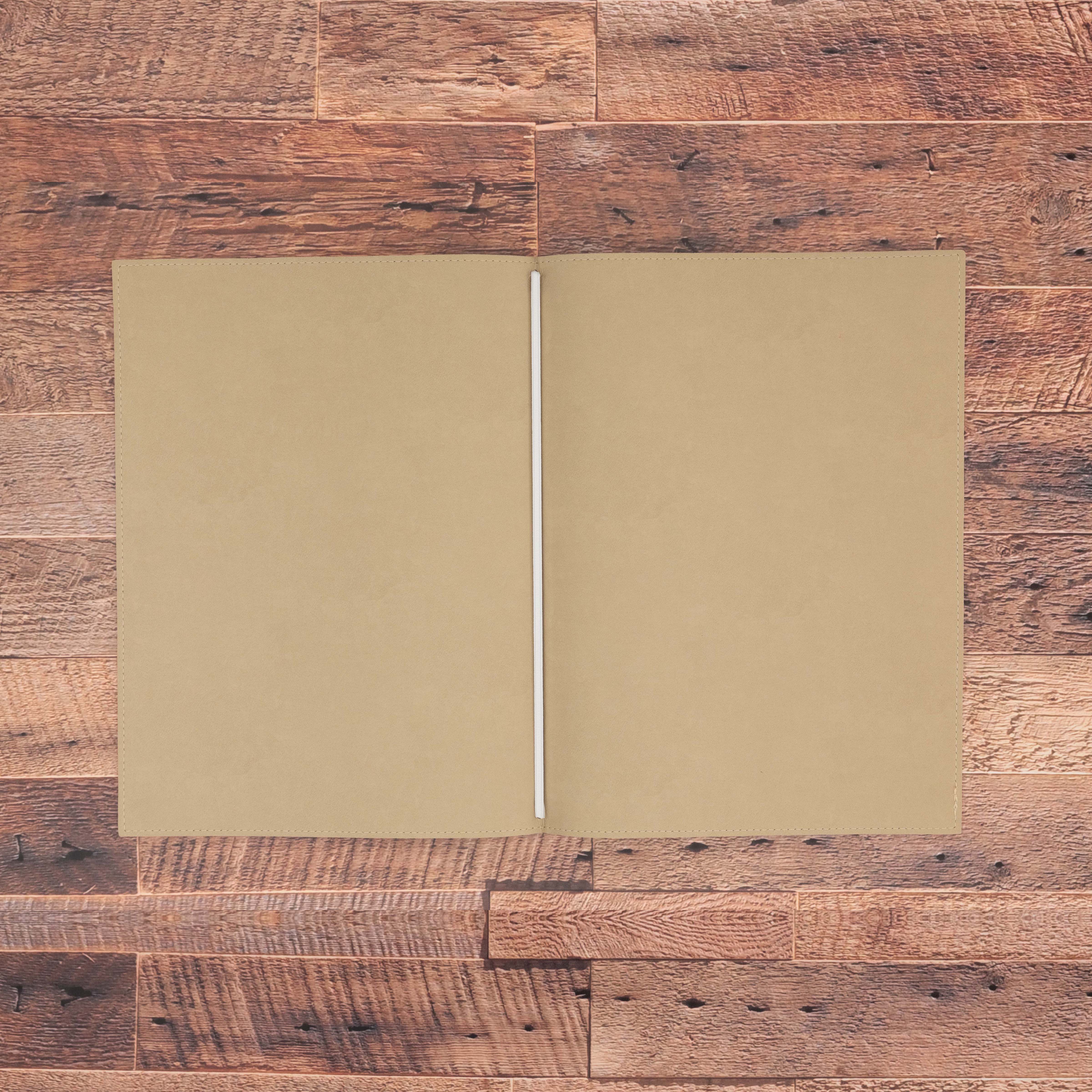 Porte menu personnalisable en simili cuir