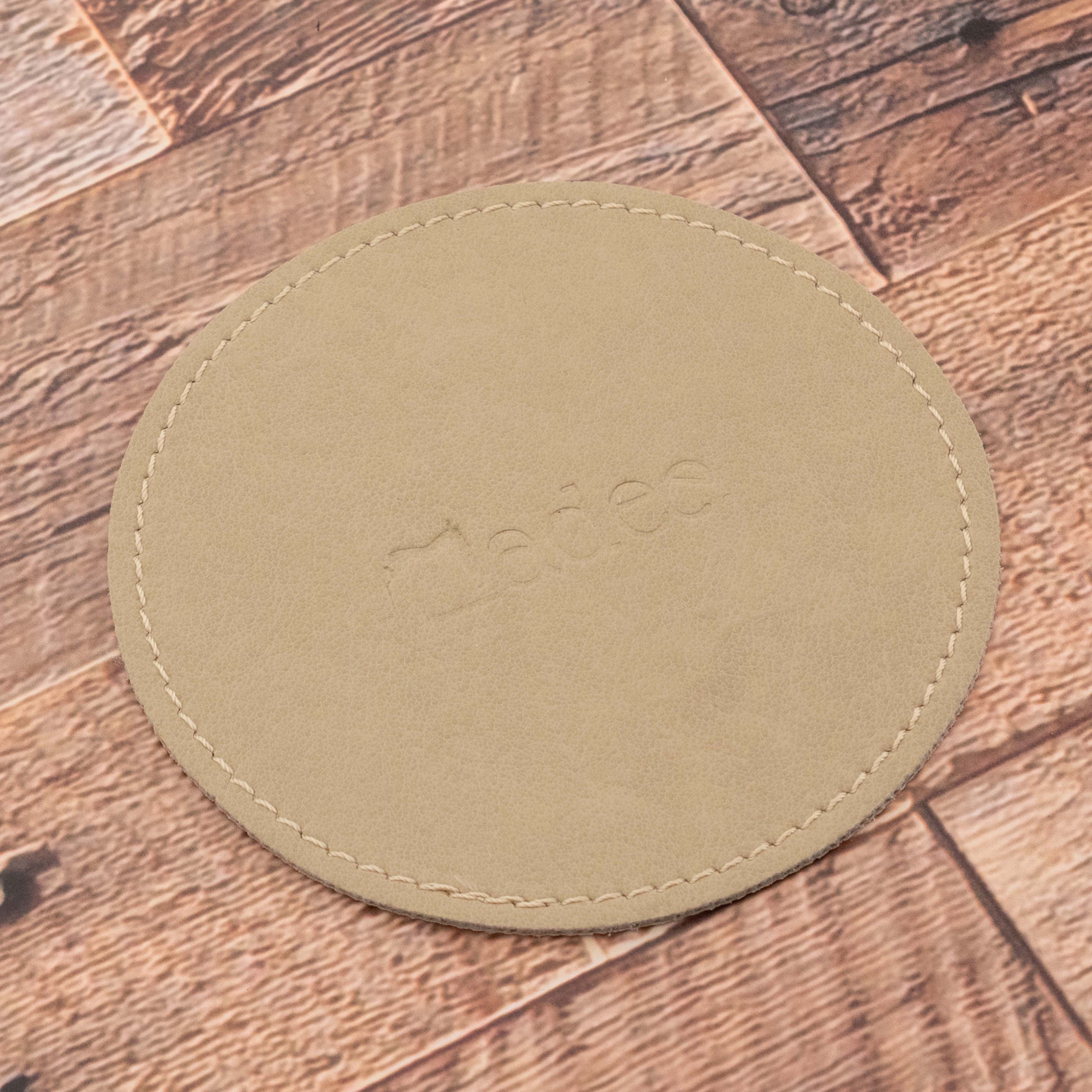 Sottobicchiere personalizzabile in similpelle