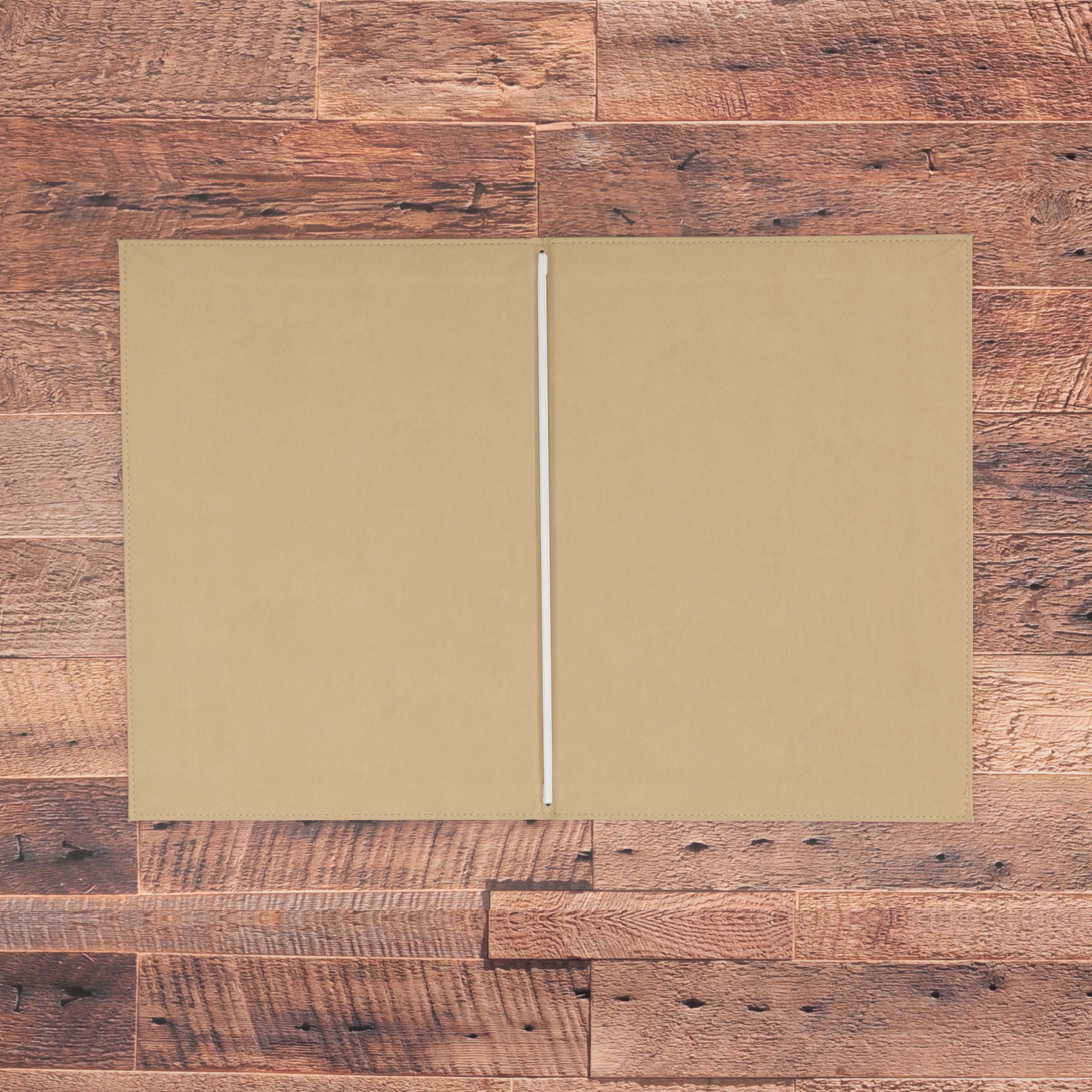 Porta menu A4 rigido con elastico personalizzabile in similpelle