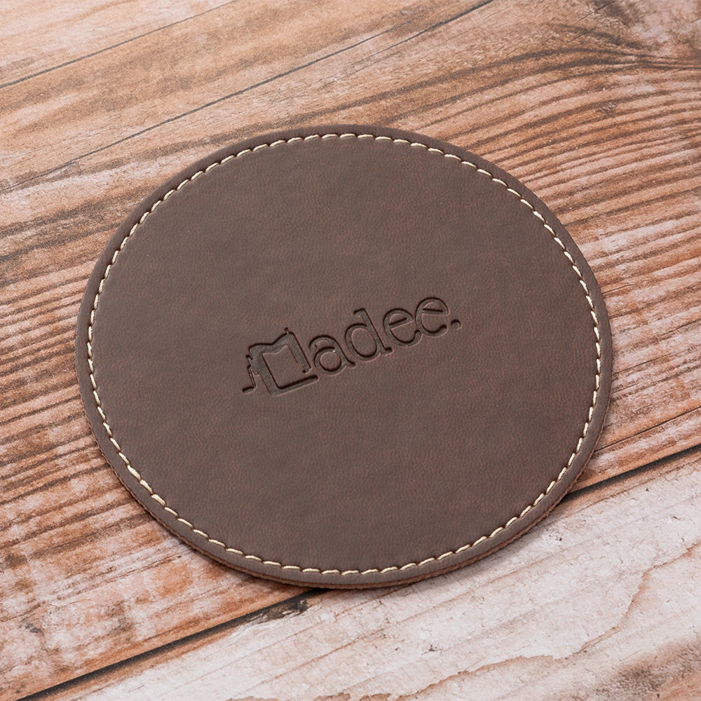 Sottobicchiere personalizzabile in similpelle