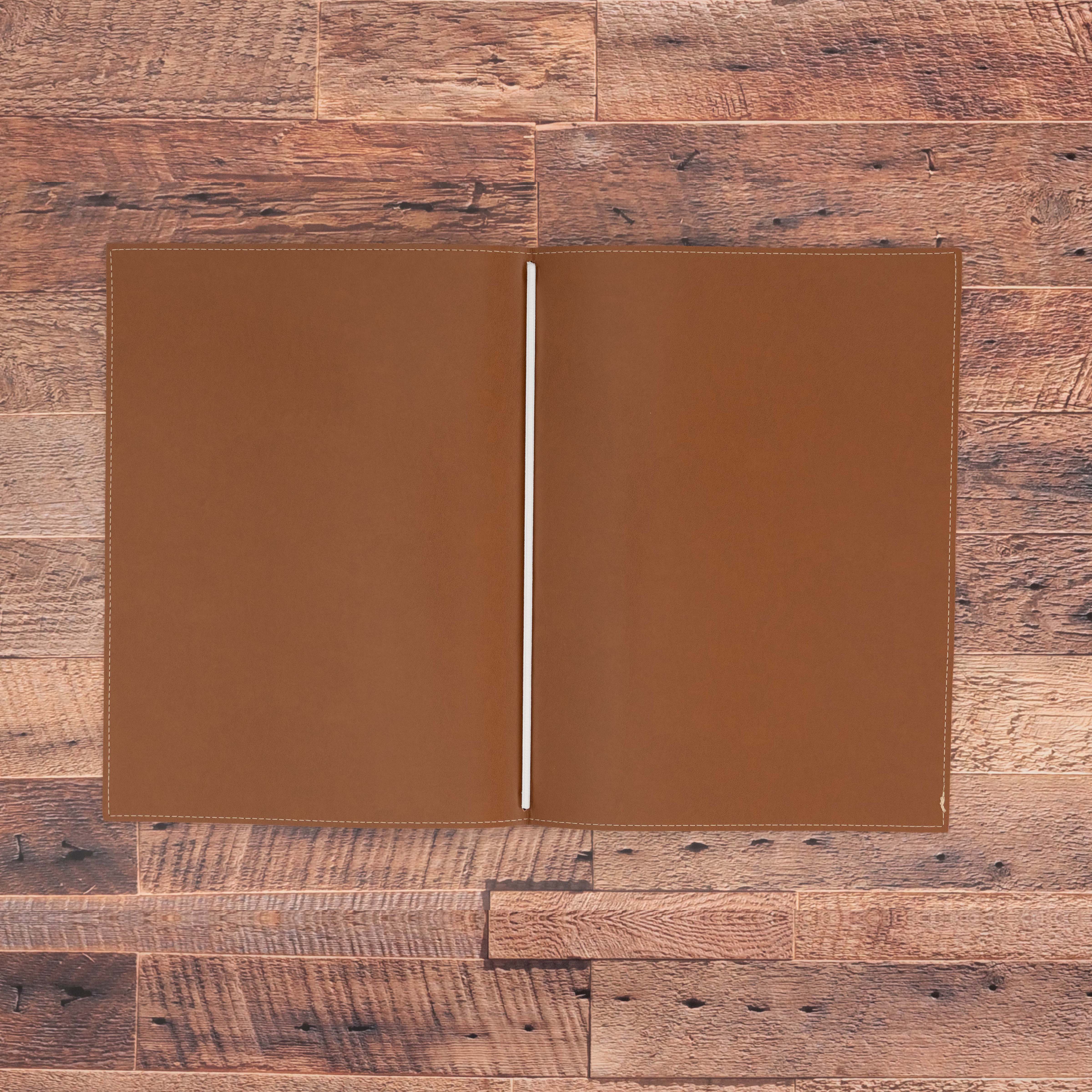 Porte menu personnalisable en simili cuir