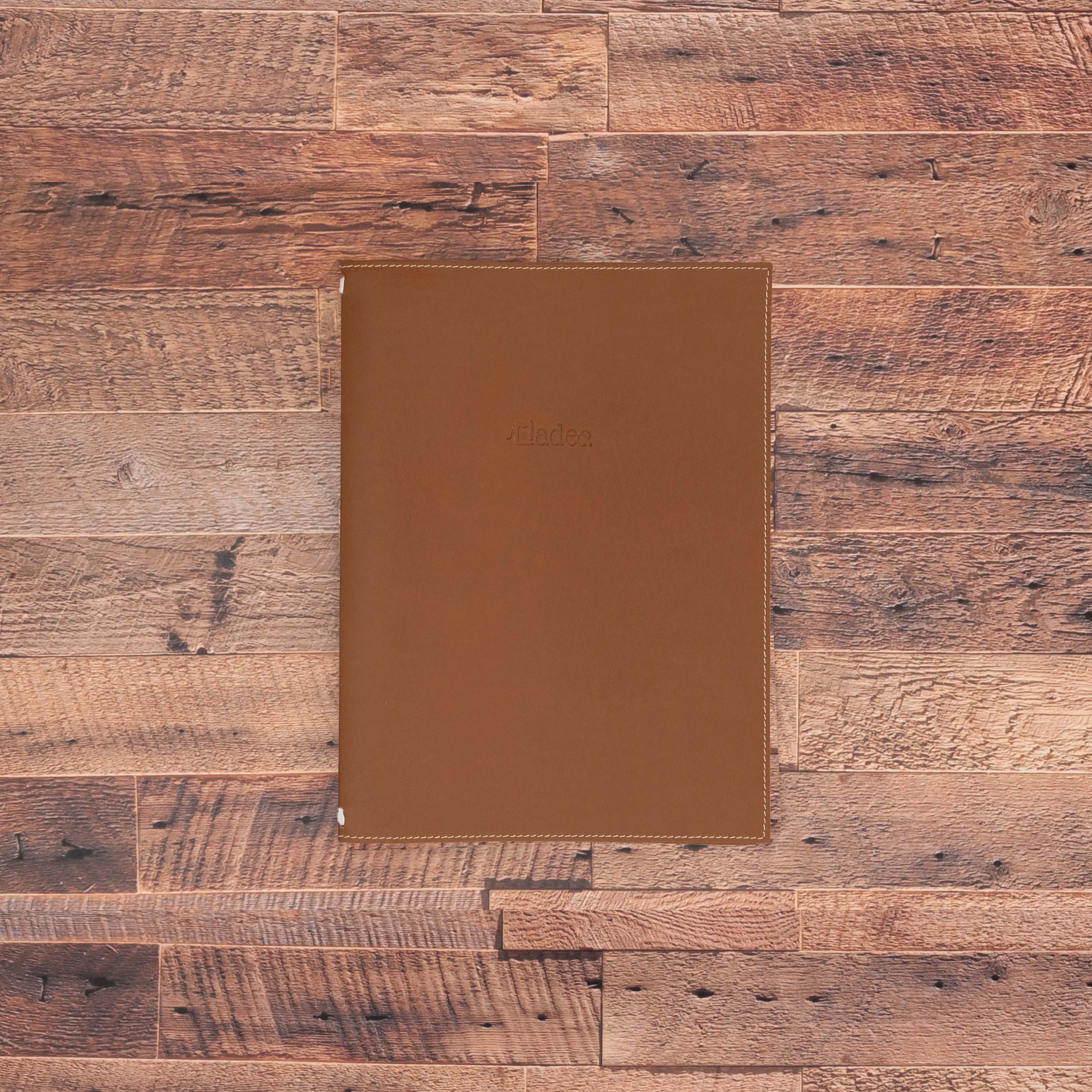 Porte menu personnalisable en simili cuir