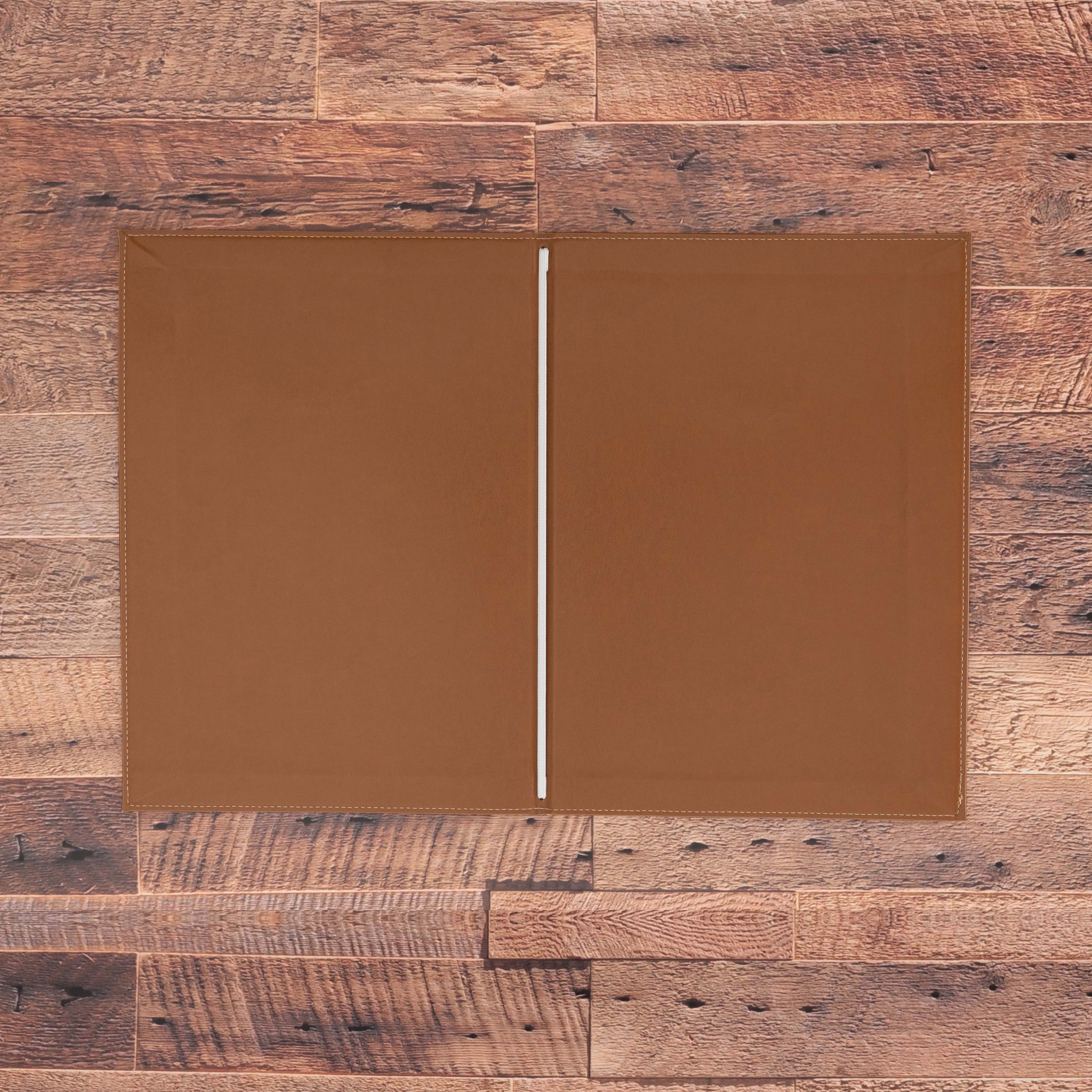 Porta menu A4 rigido con elastico personalizzabile in similpelle
