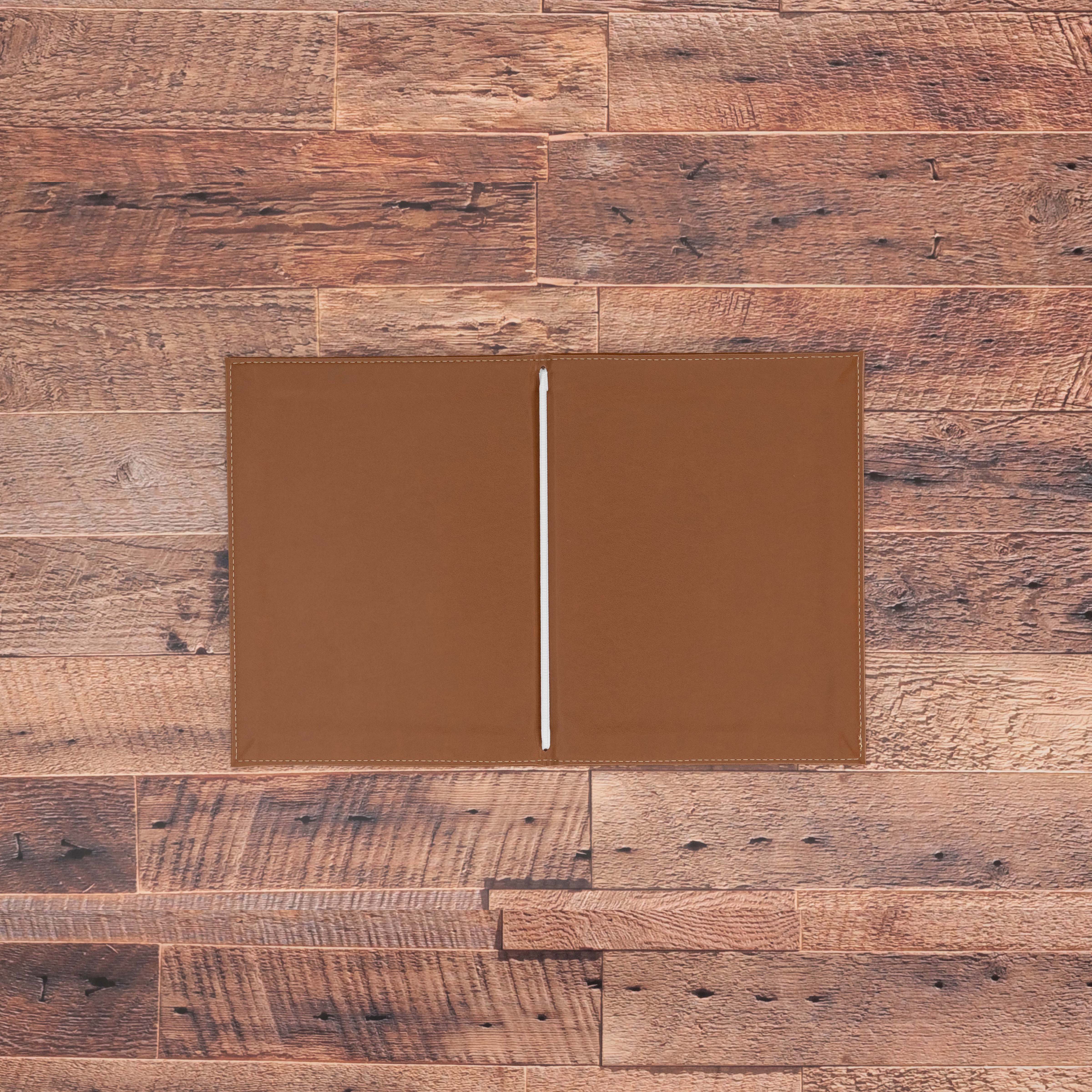 Porte menu personnalisable en simili cuir