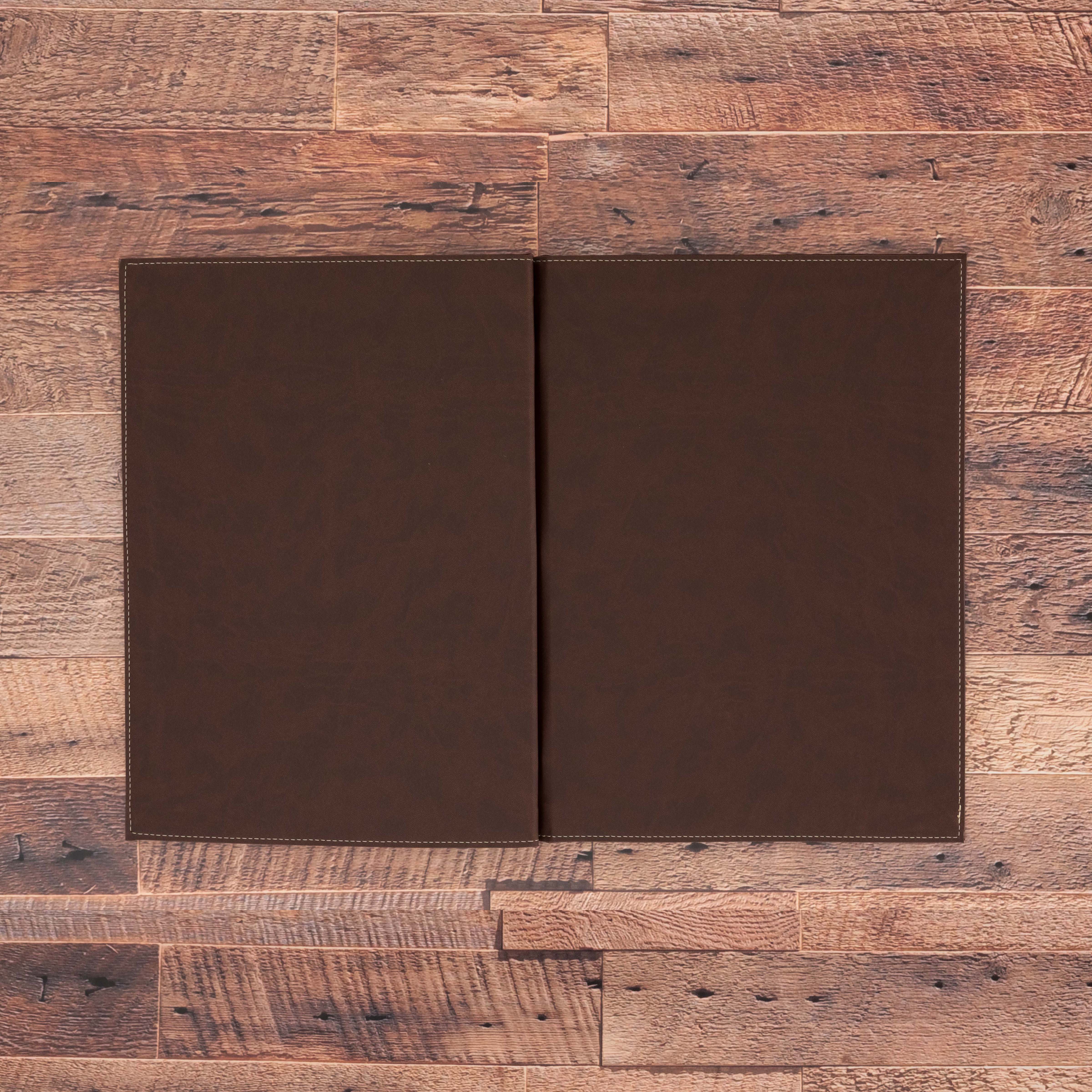 Porte menu personnalisable en simili cuir
