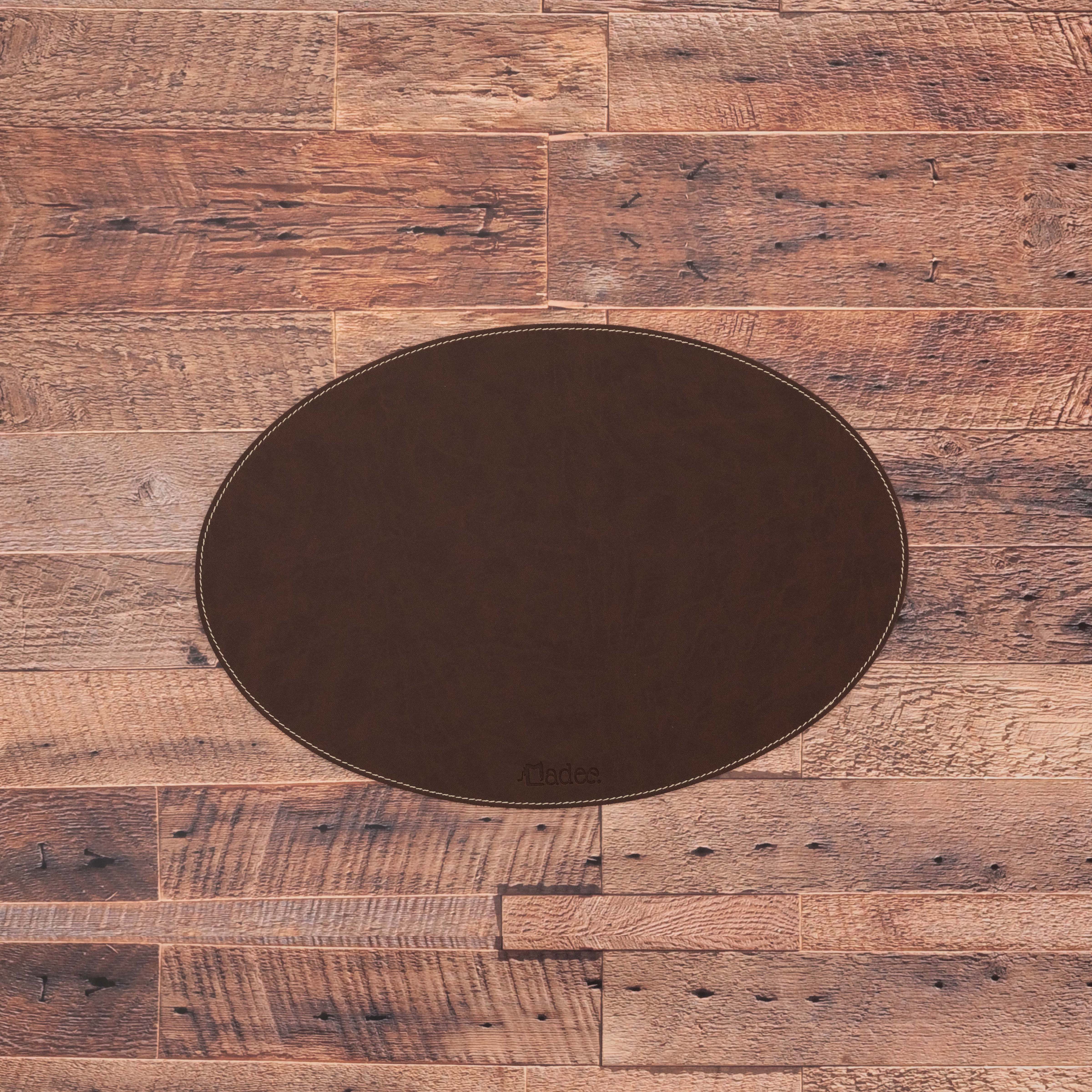 Tovaglietta ovale personalizzabile in similpelle