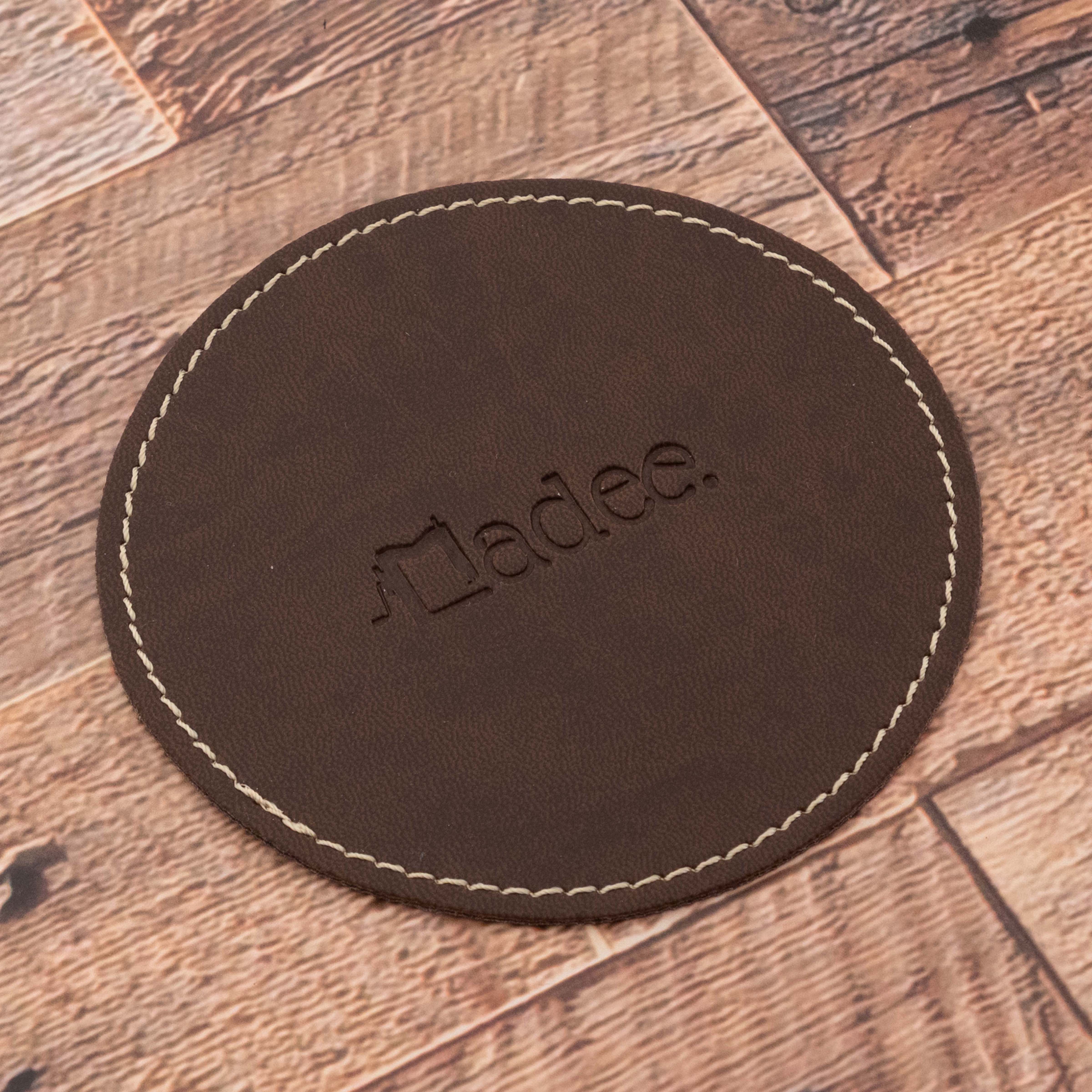 Sottobicchiere personalizzabile in similpelle