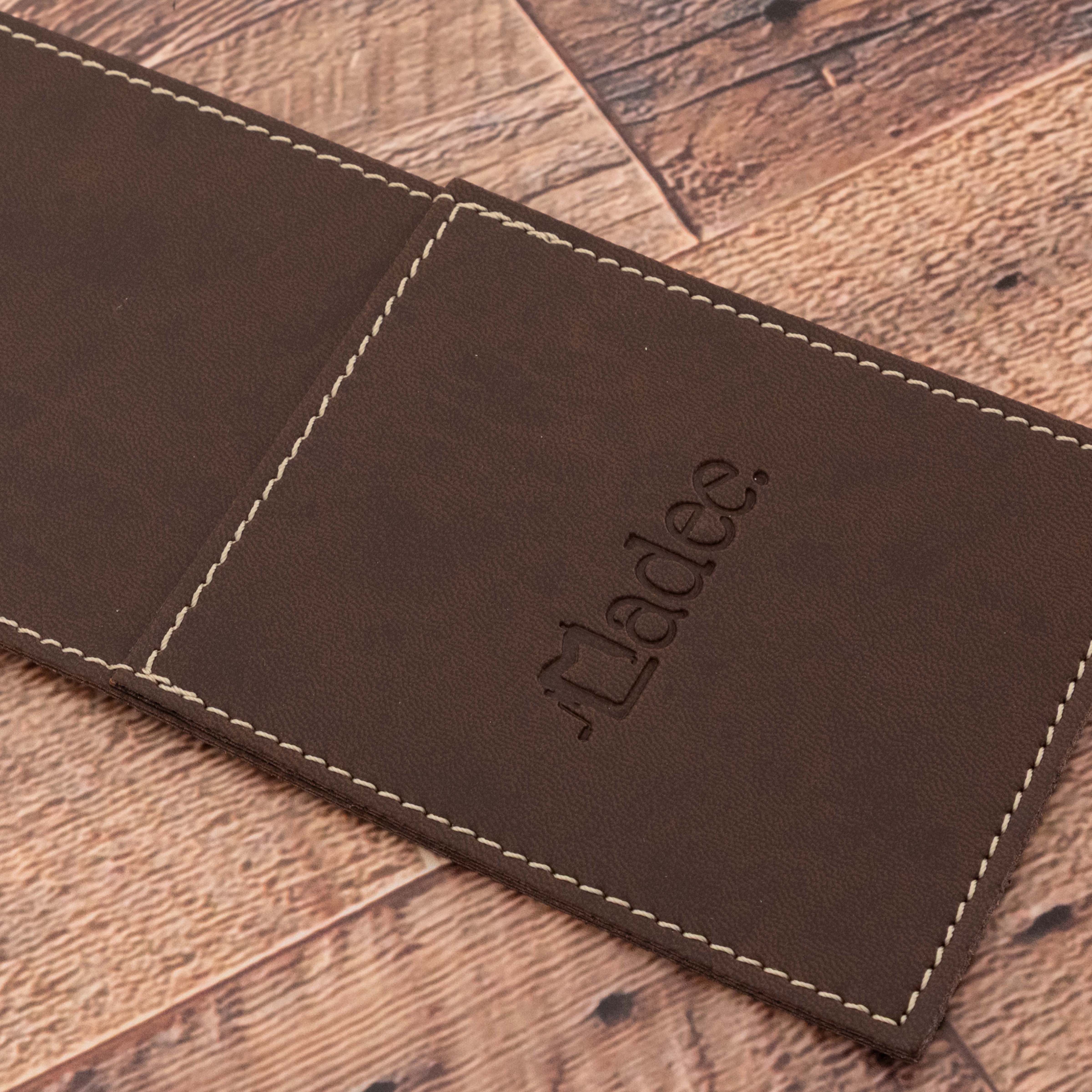 Porta posate personalizzabile in similpelle