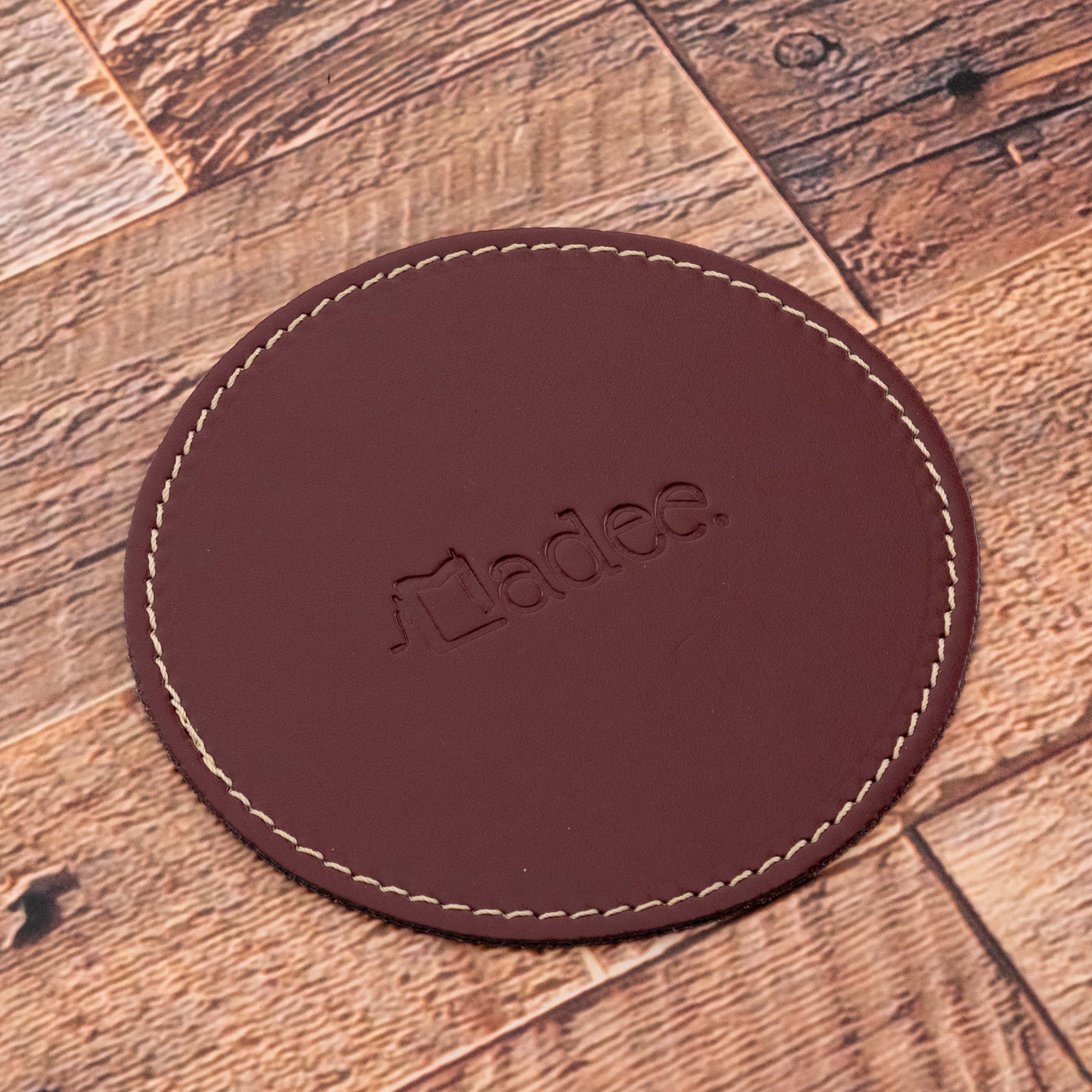 Sottobicchiere personalizzabile in similpelle