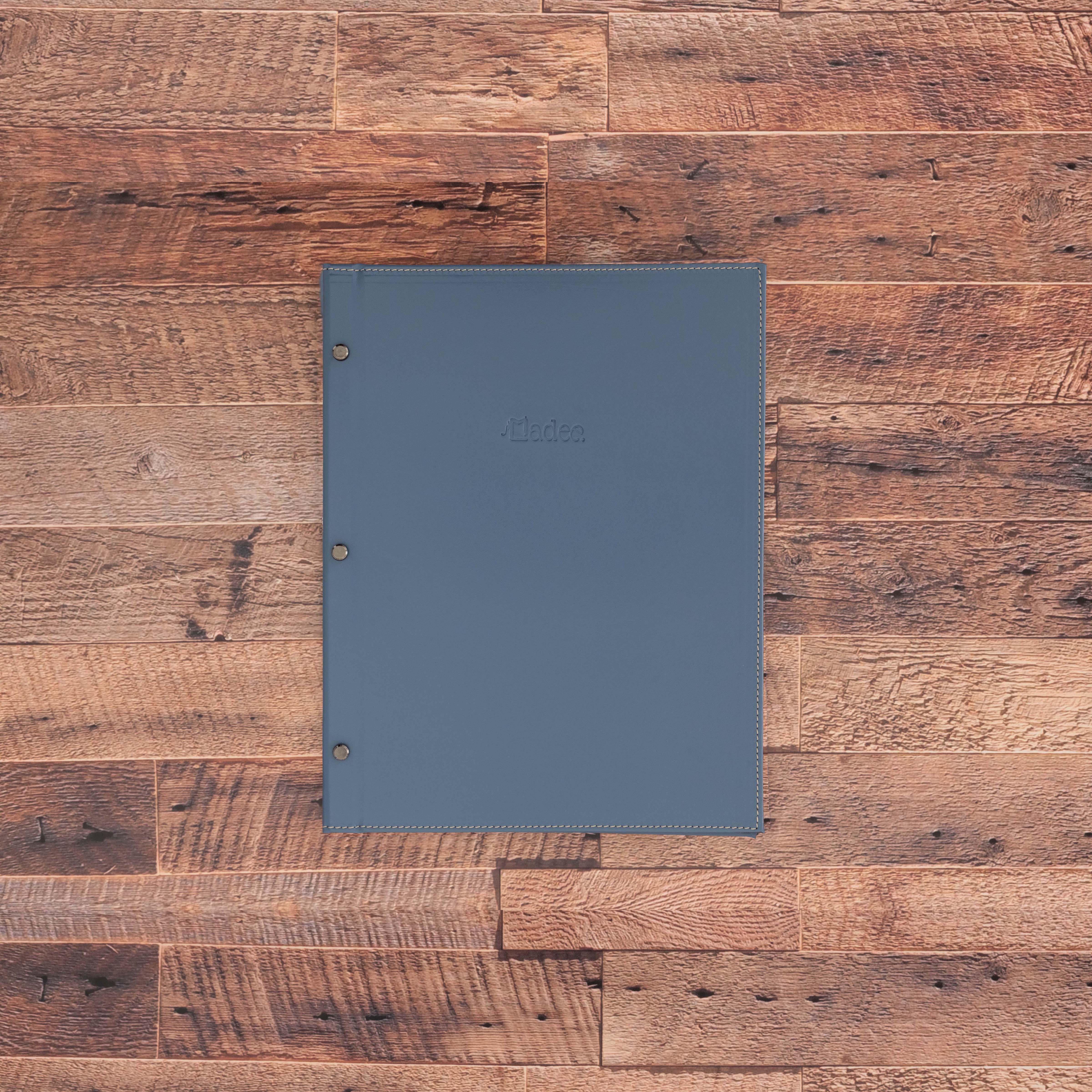 Porte menu personnalisable en simili cuir