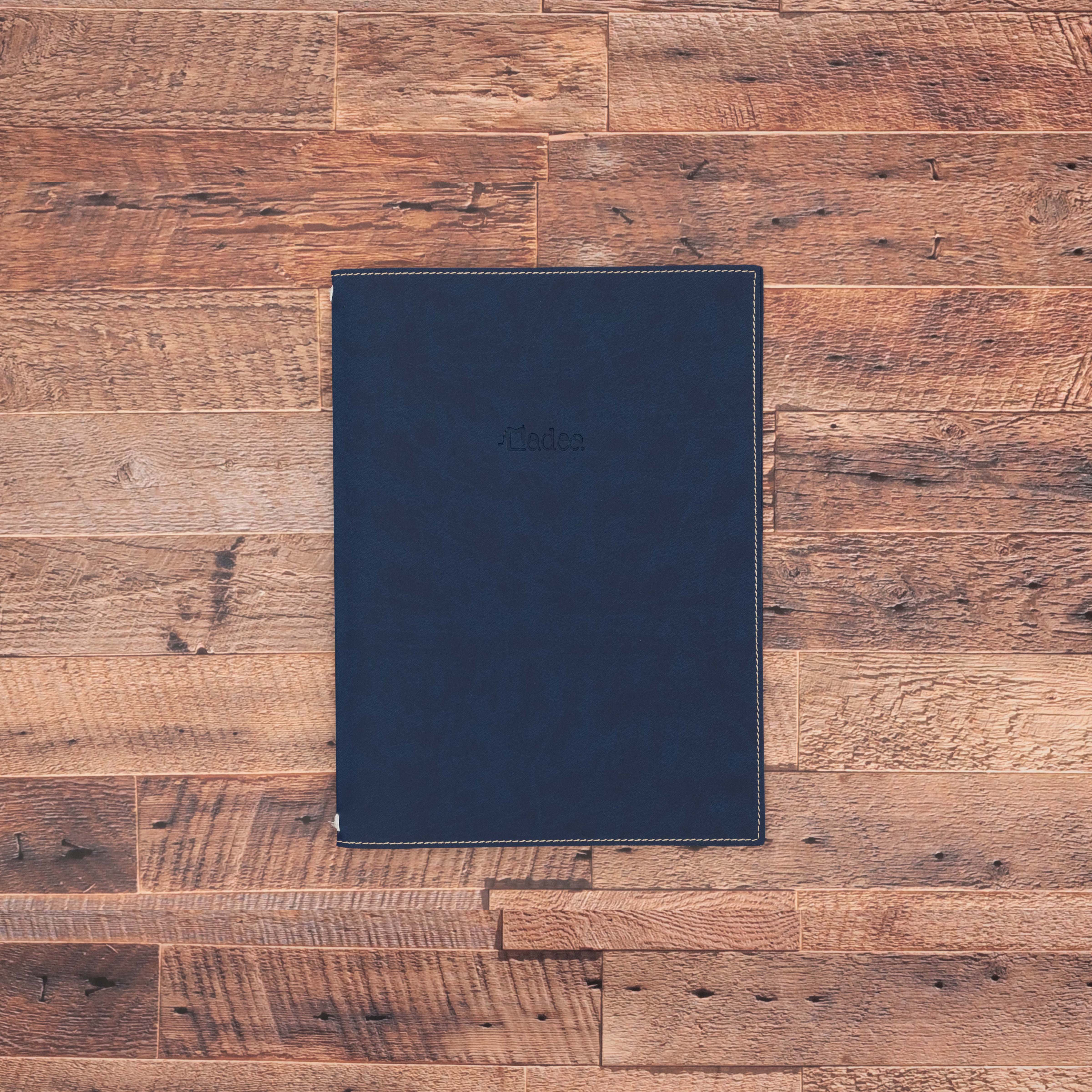 Porte menu personnalisable en simili cuir