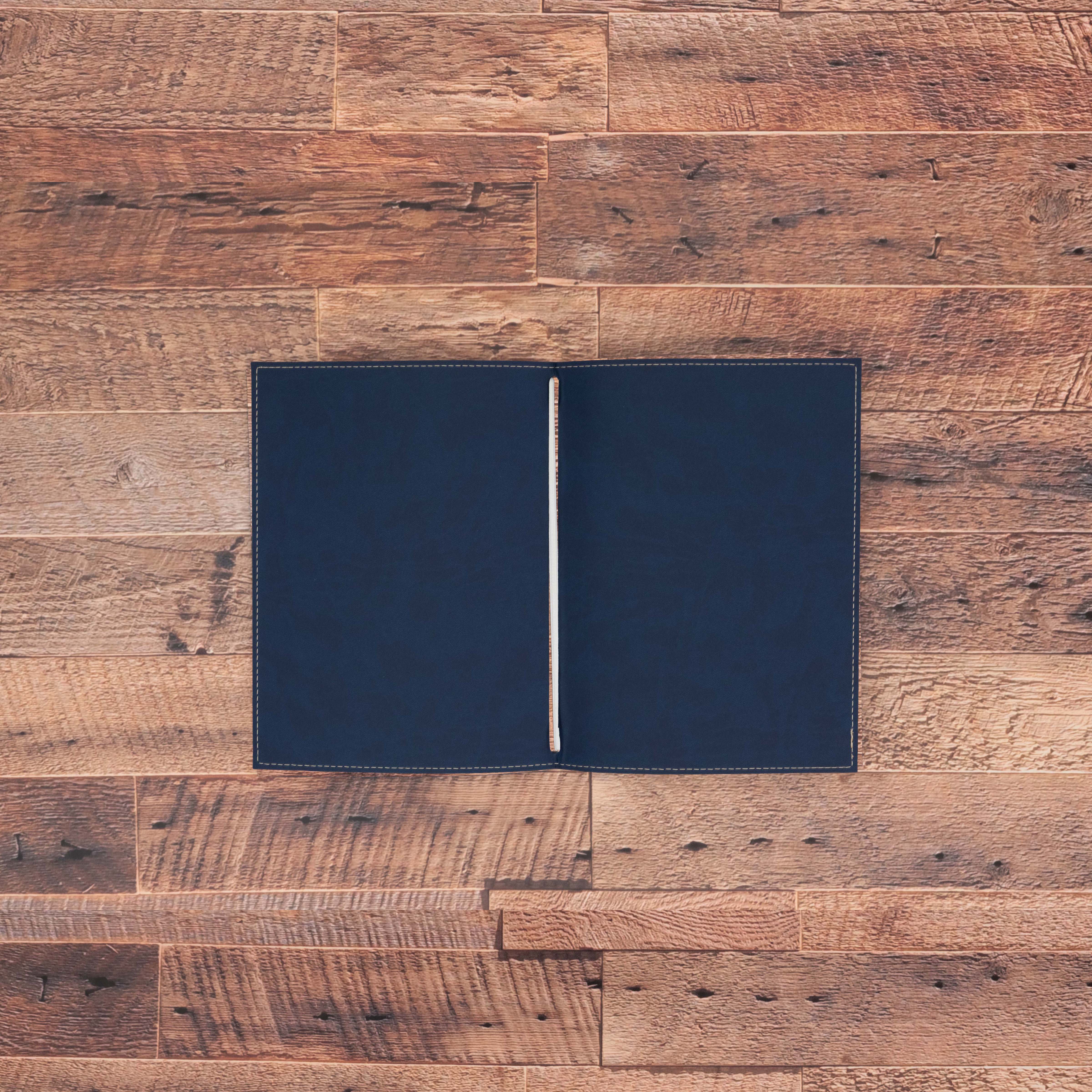 Porte menu personnalisable en simili cuir