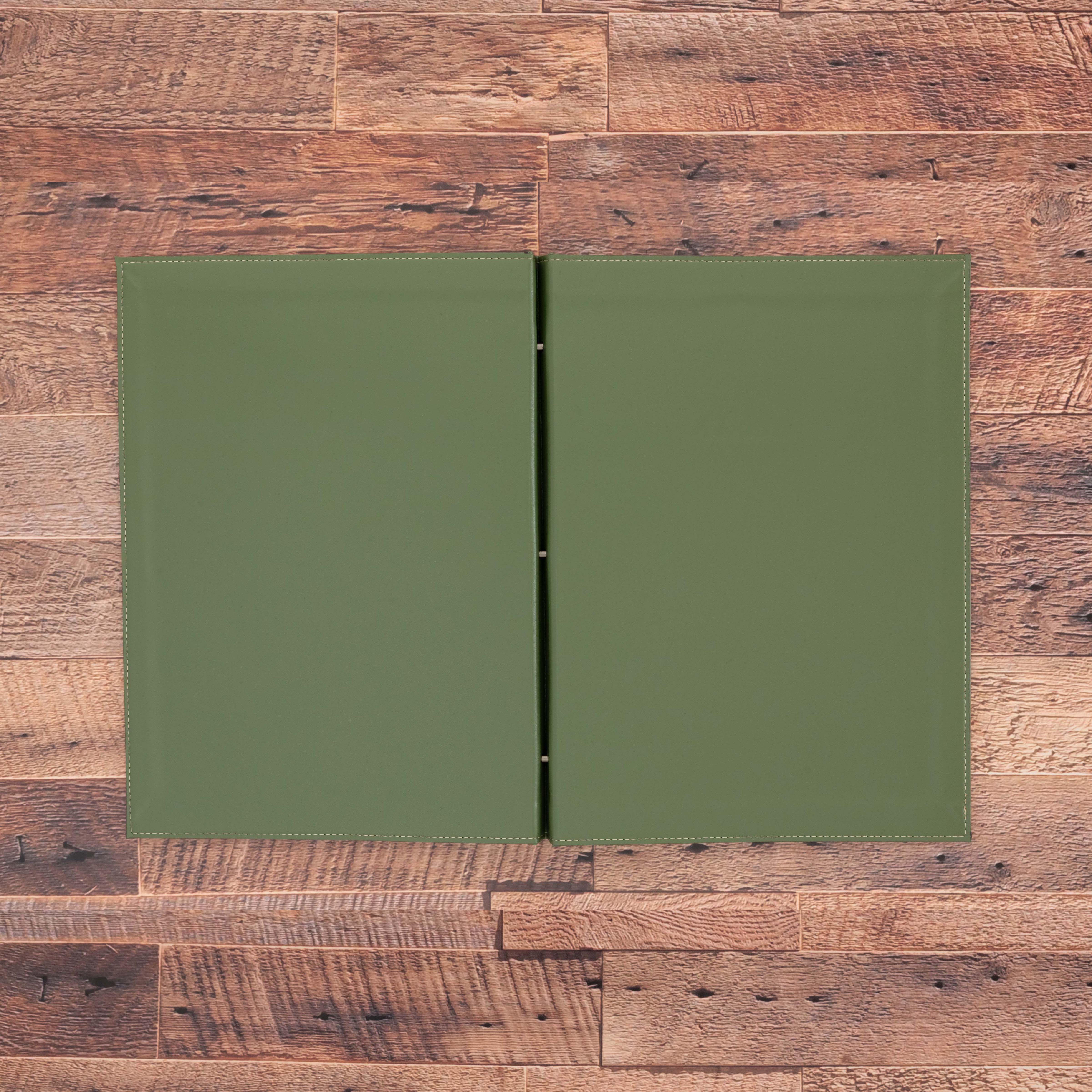 Porte menu personnalisable en simili cuir