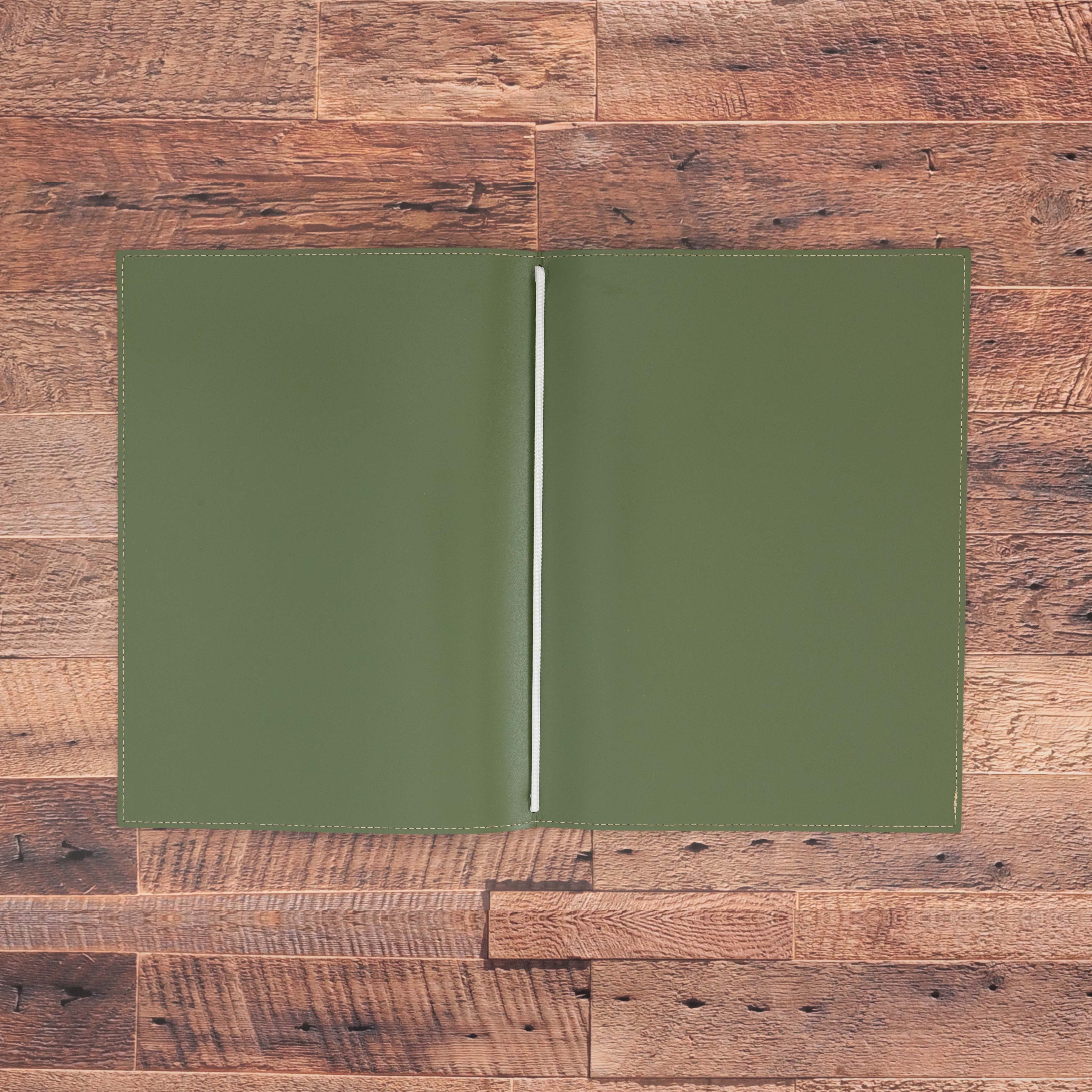 Porte menu personnalisable en simili cuir