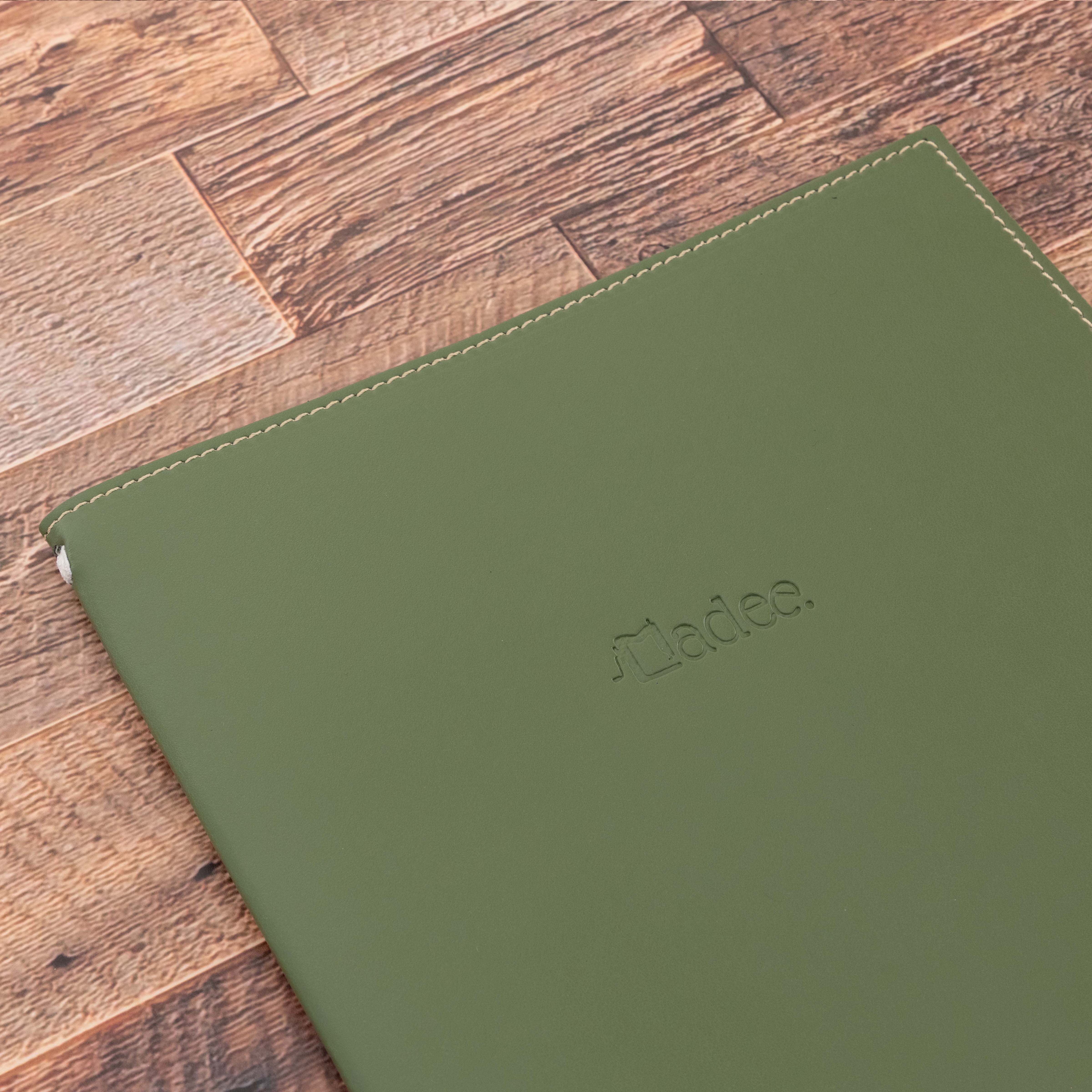 Porte menu personnalisable en simili cuir