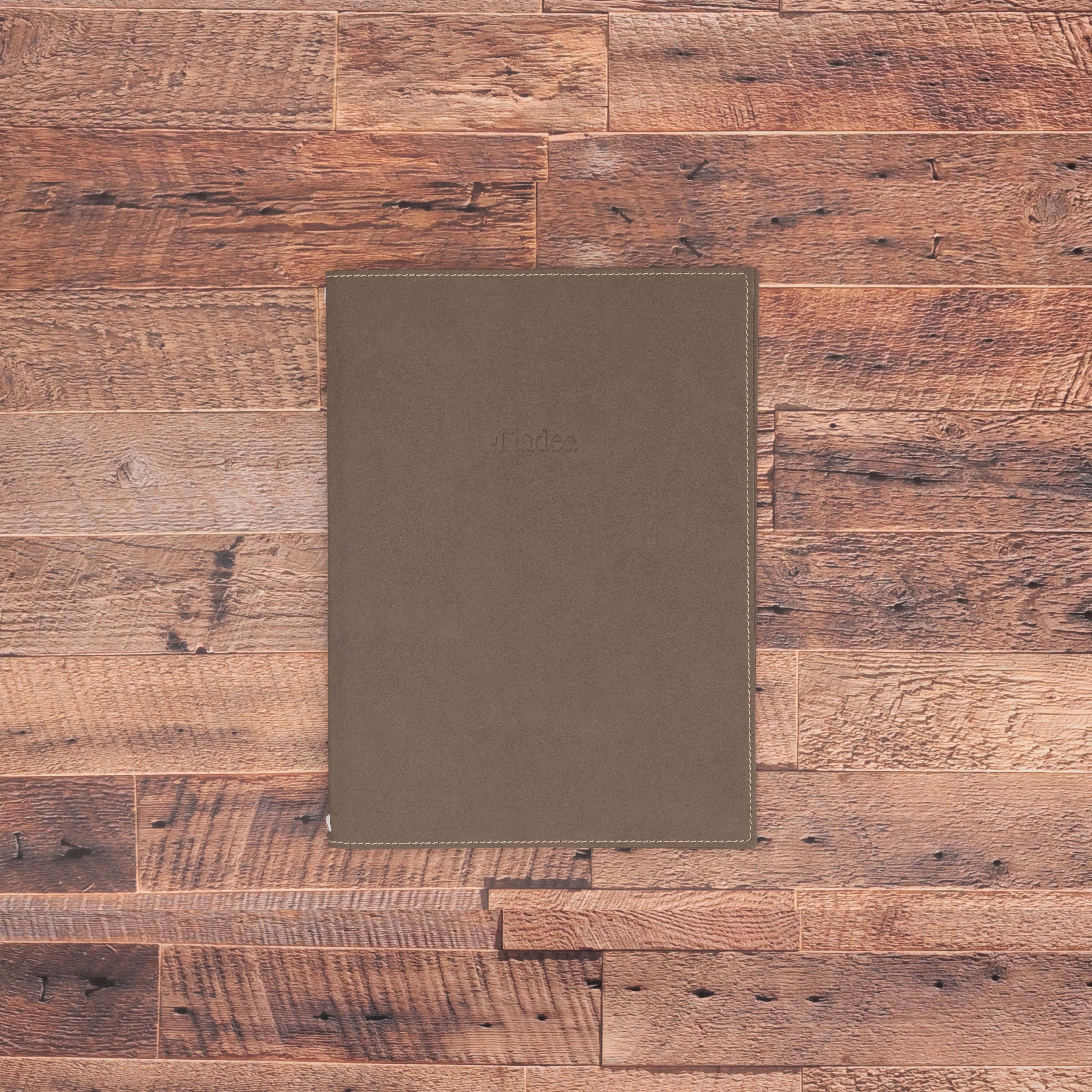 Porte menu personnalisable en simili cuir
