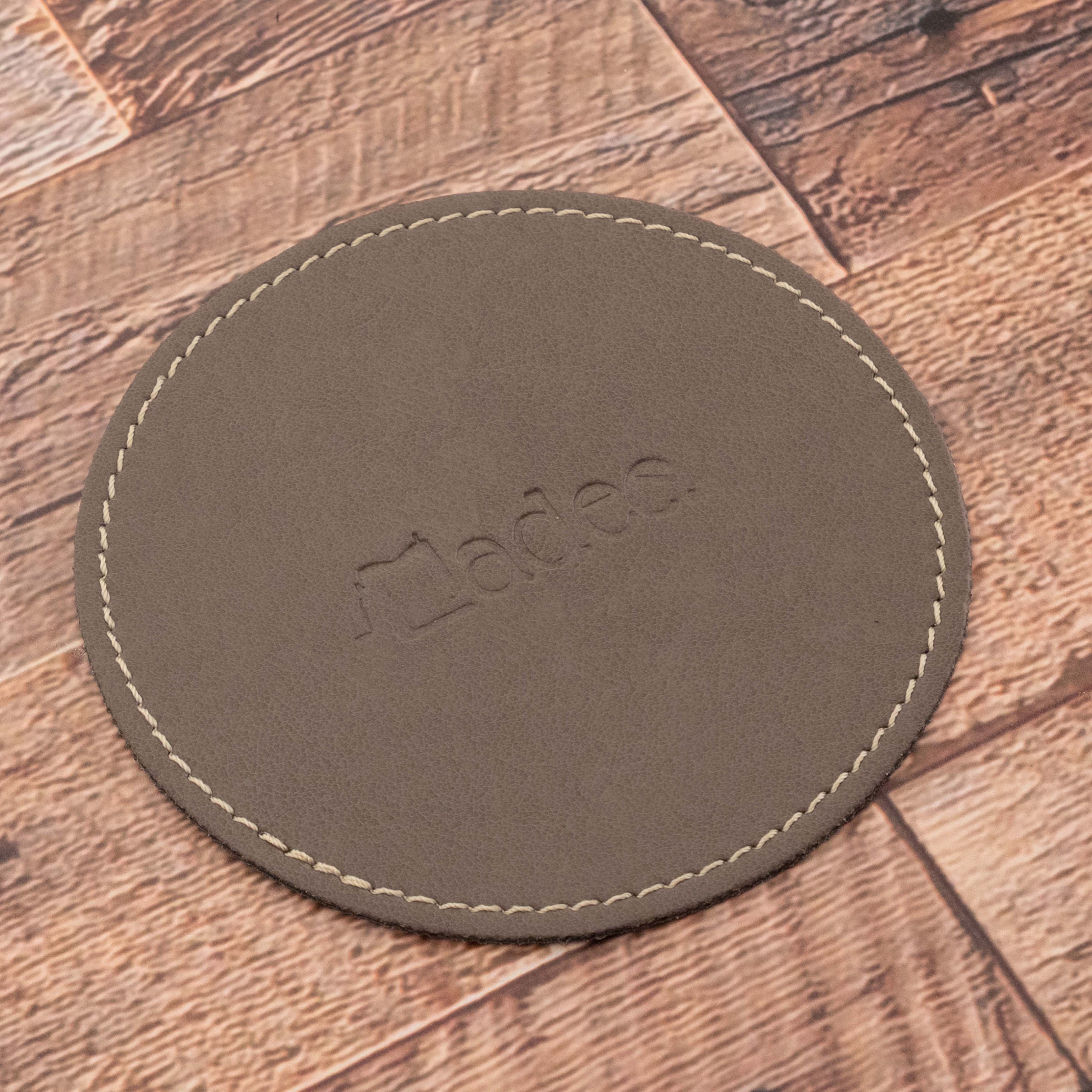 Sottobicchiere personalizzabile in similpelle