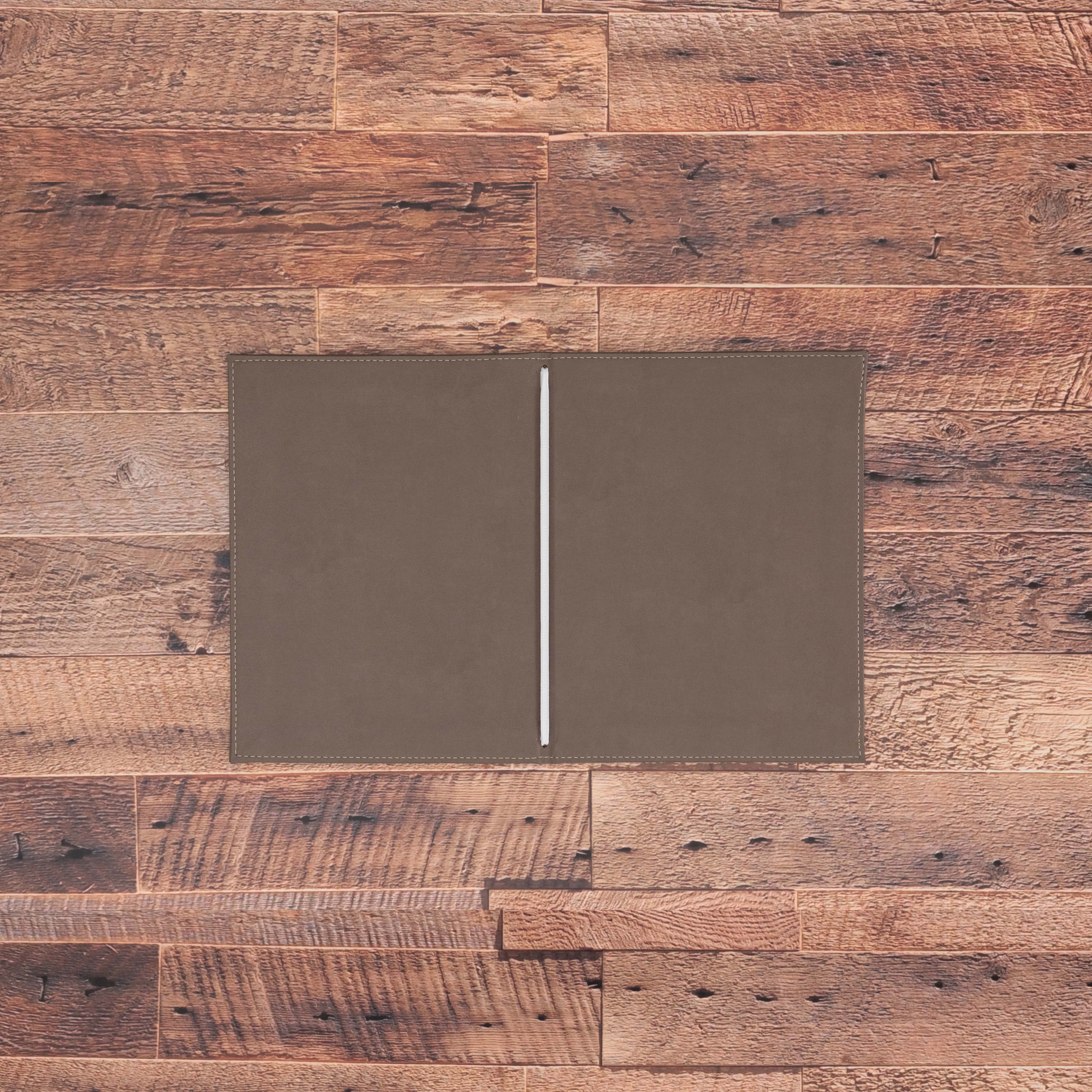 Porte menu personnalisable en simili cuir